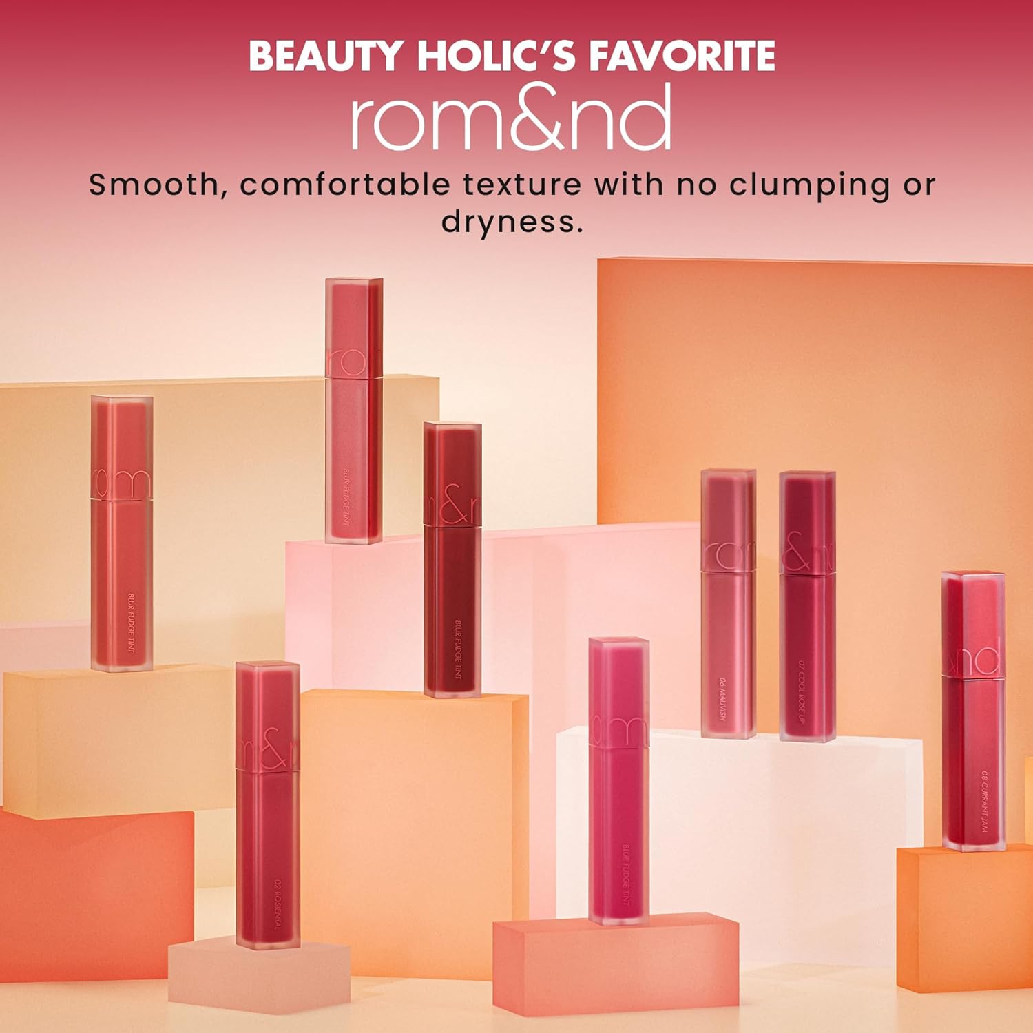 rom&nd BLUR FUDGE TINT #11 Fuchsia Vibe: K-Beauty Velvety Matte Liquid Lip Stain for Effortless Blurring, Long-Lasting Comfort & Vibrant Red-Blue Tone - Image 7