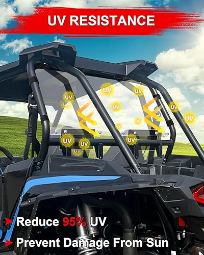 Miniatura 7 de StarknightMT RZR - Ventana trasera transparente compatible con Polaris RZR XP 1000/4 1000/XP TURBO/4 TURBO RZR 2014-2023, accesorios para ventana