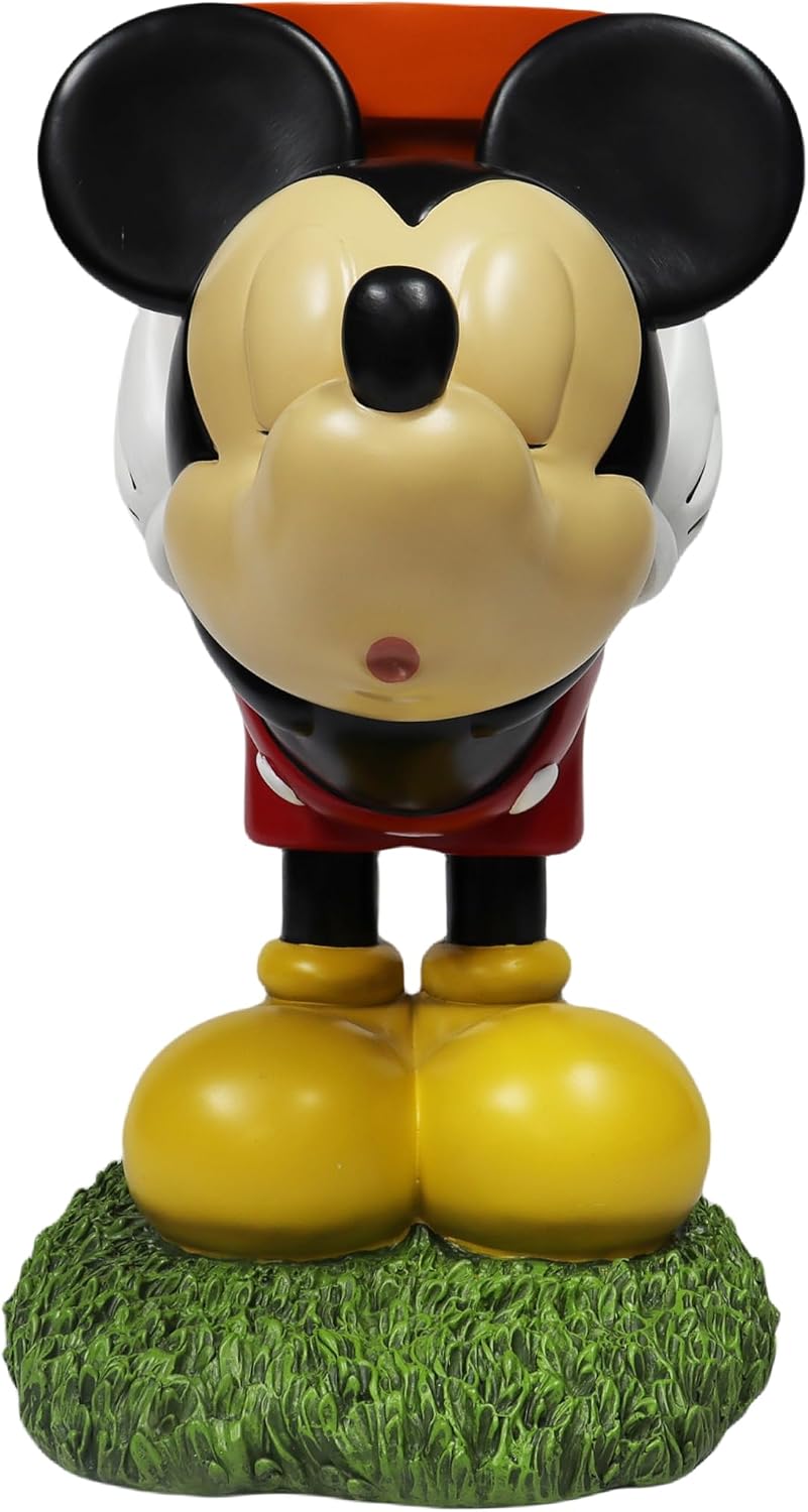 20" H Polyresin Disney Mickey Flowerpot (Only fit for Plastic Pot Under 5.75 in D x 5.75 in H)