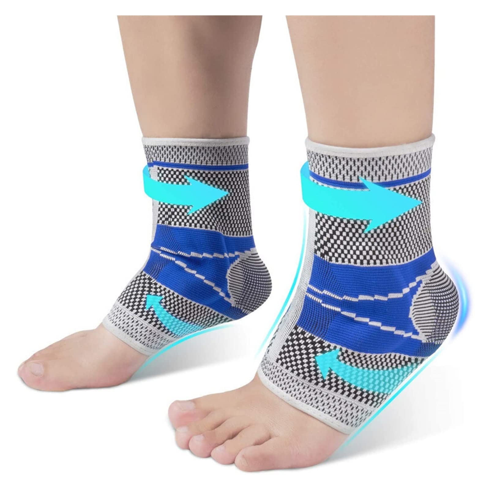 Soporte de Tobillo 1 par de Soporte de Tobillo Manga de compresión con Gel de Silicona Correa de Correa de Tobillo for Gimnasio Deportes Plantar Fascitis Aquiles tendinitis