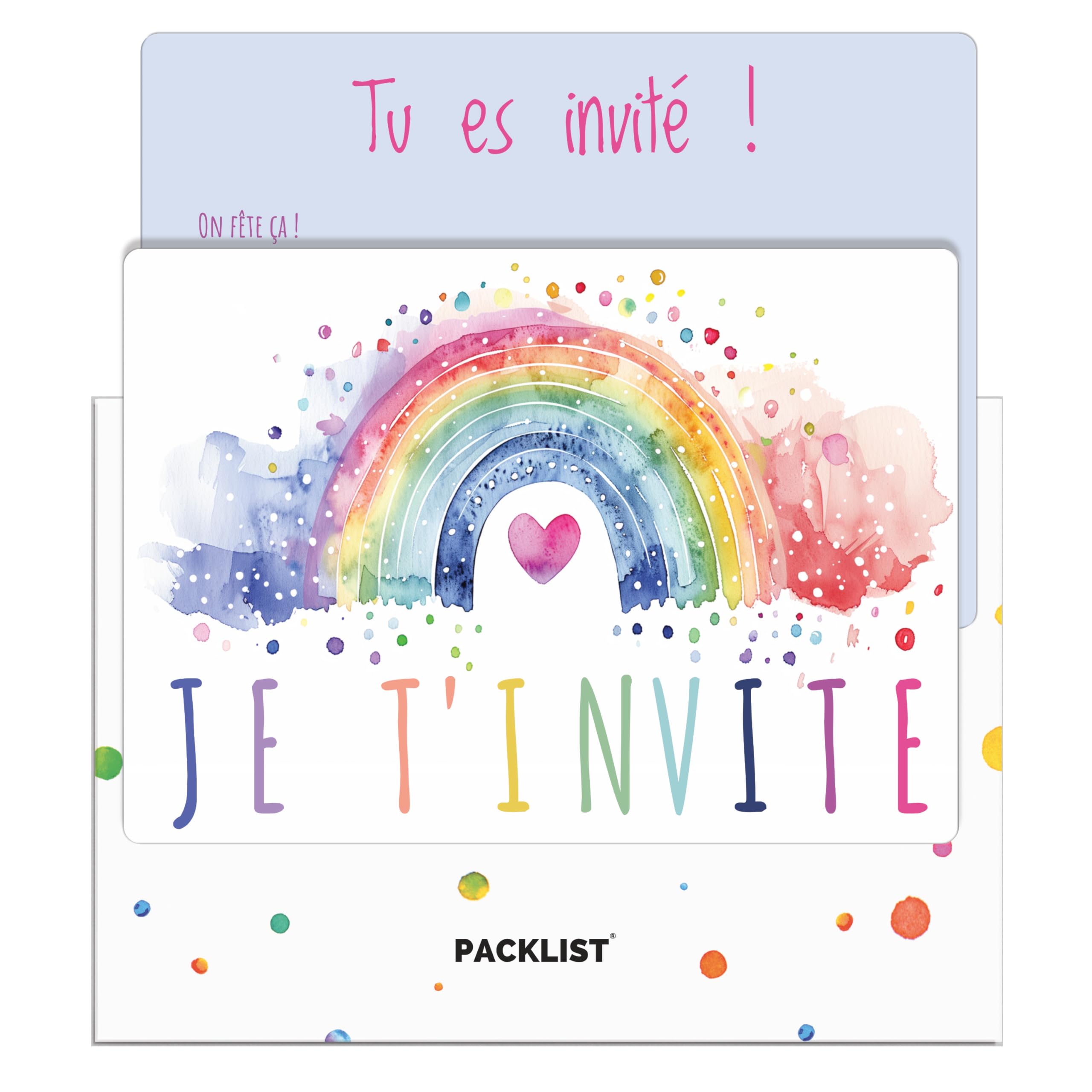 Biglietti D'Invito Di Compleanno Per Bambini - 12 Pezzi A Tema Arcobaleno - Formato Cartolina A6 - 4