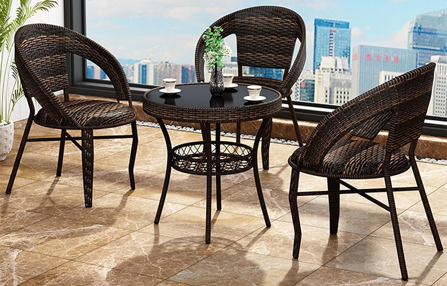 ダイニングテーブルセット 7点 テーブル チェア 【ブラウン天板