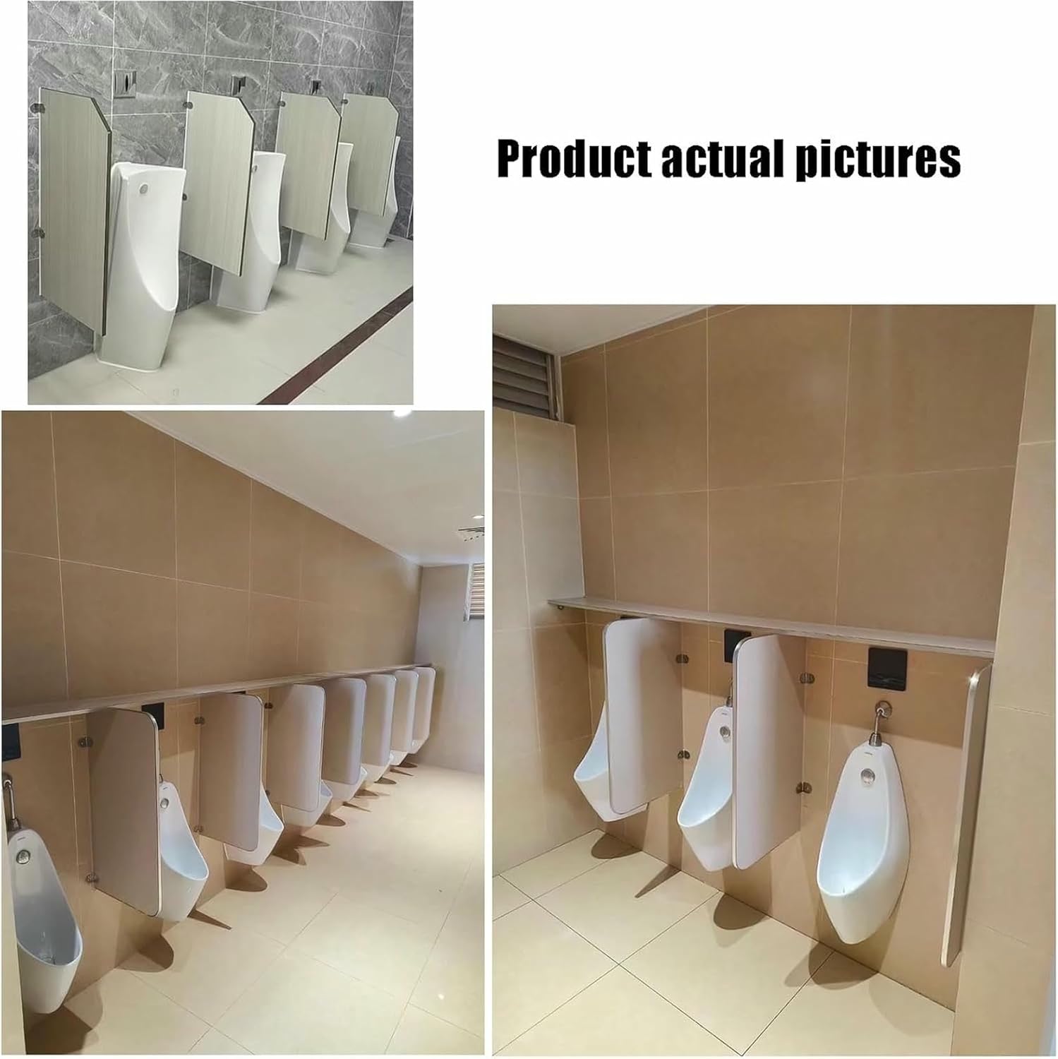 Urinal partition, Wall Mounted Urinal Divider, Men Urinal Privacy Screen, Adult Urinal Baffle, Toilet partition for Schools/Shopping Malls/Public Places(3Pcs)