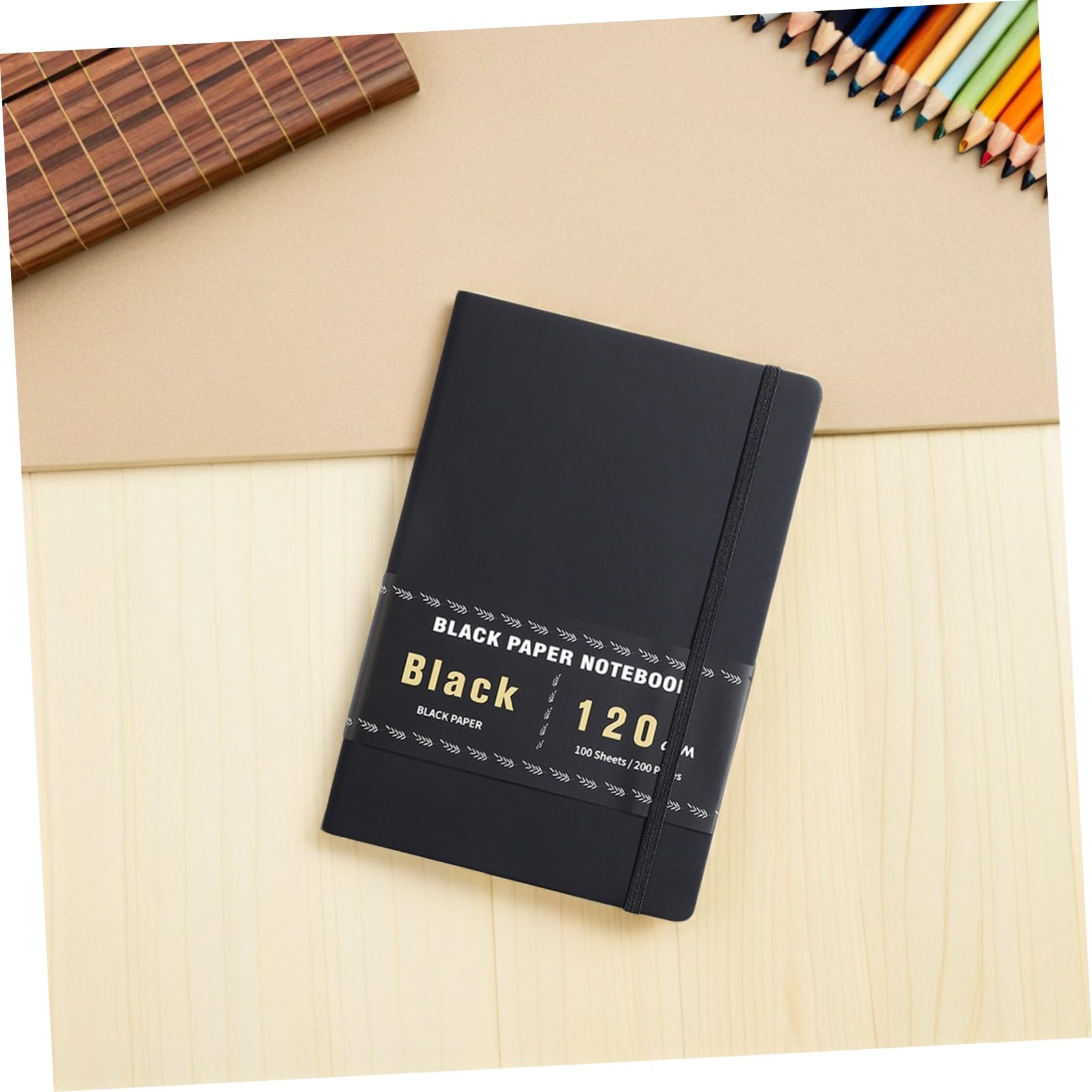 Alipis Diario Quaderno Nero A5 200 Pagine Vuote Carta Nera Taccuino per Appunti Schizzi Uso Creativo Portatile per Uomini e Manager Viaggio e Lavoro