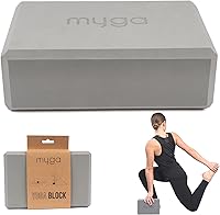 Myga EVA Foam Yoga Block - Lightweight High-Density Non-Slip Brick for Yoga Poses, Pilates, Balance & Flexibility