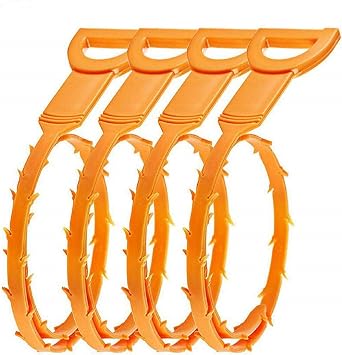 D-rain S-nake Clog Remover 4 Pack, D-rain S-nake Hair Drain Clog, D-rain S-nake Hair Tool, 19.6 Inches Cleaning Tool-Easiest Hair Drain, Drain Relief Cleaner Tool for Sink, Tube Drain Cleaning