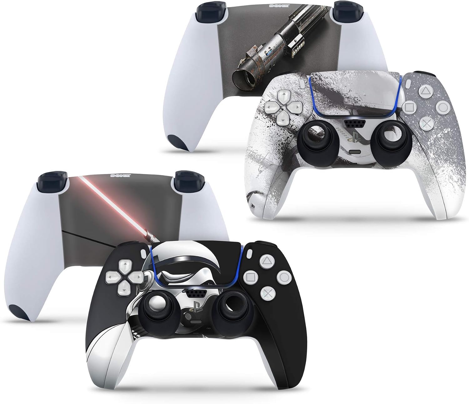 PS5 Disk Console Stormtrooper Skin Decal Mahogany Vinal Sticker + 2 Controller Skins Set