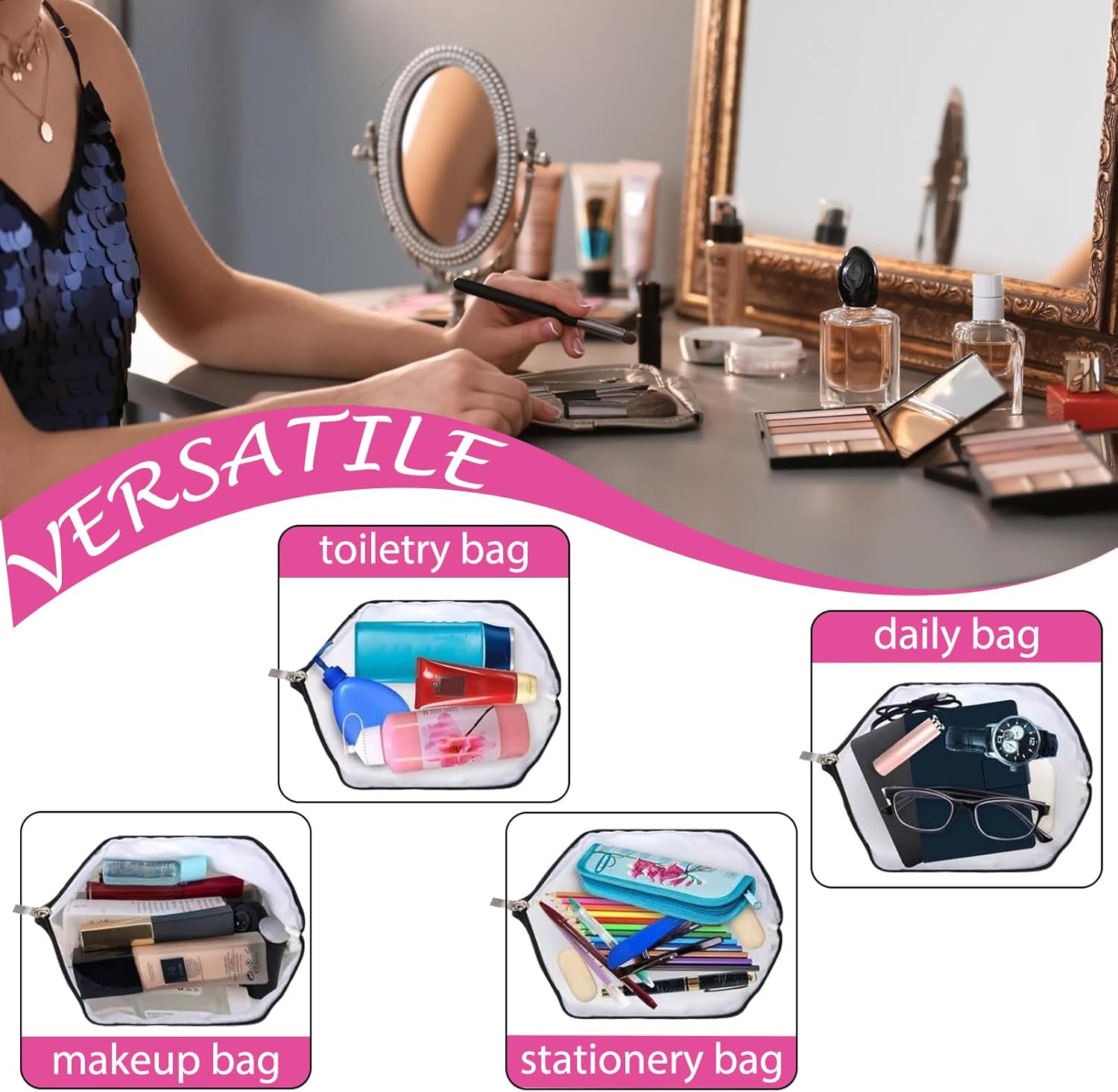 Sister Trip 2026 Sister On The Loose Sisters Trip 2026 Weekend Sister Vacation Makeup Bag Girl Trip Travel Cosmetic Case Zipper Pouch Sisters Vacay Gift Road Trip - Image 3