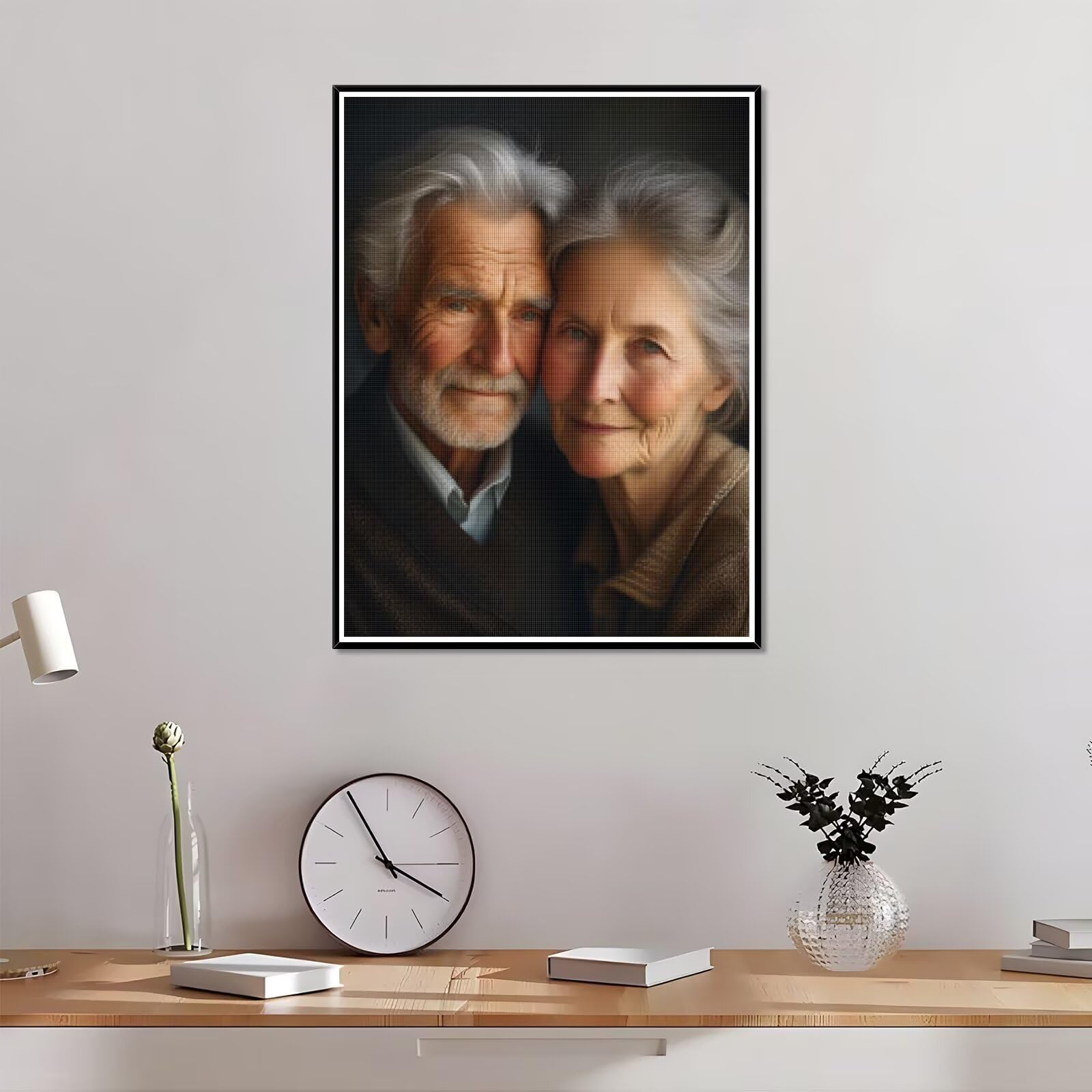 Diamond Painting Personalizzato, 5D DIY Diamond Painting Kit Completo Personalizzato, Kit per Pittura Diamante Personalizzati Con Foto, Mosaico Personalizzata Regalo per Arte Domestica 50x90cm L-273