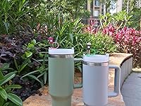 Vista 6 de Silicone Straw Cover Cap for Stanley Cup, Straw Topper Compatible with 8mm 20&30 Oz Stanley Tumbler, Dust-Proof Reusable Tips Lids