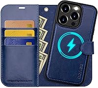 Vista 42 de OCASE Funda tipo cartera desmontable para iPhone 12 y iPhone 12 Pro con tarjetero [2 en 1] Funda de piel sintética con soporte de bloqueo RFID