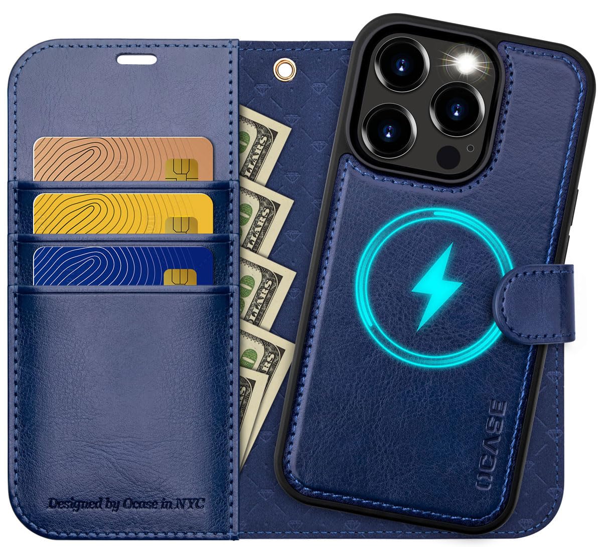 For IPhone 15 Pro Max Detachable Wallet Case With Card - View #14
