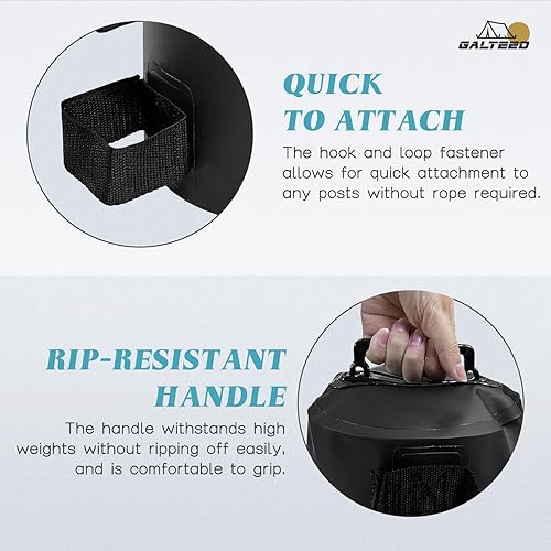 Miniatura 3 de GALTEED Bolsa de peso de agua para toldo, 330 libras, juego de 6 pesas para patas para toldo desplegable, toldos, tienda de campaña, cenador, color