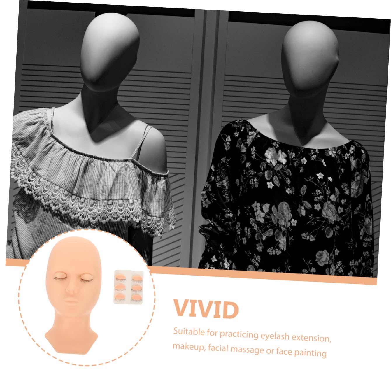 PartyKindom Mannequinkopf Wiederverwendbar Silikon für Wimpernverlängerungen with Abnehmbarem Augenlid Rosa Realistisches Wimpernmannequin für Anfänger und Abschlussatmosphäre