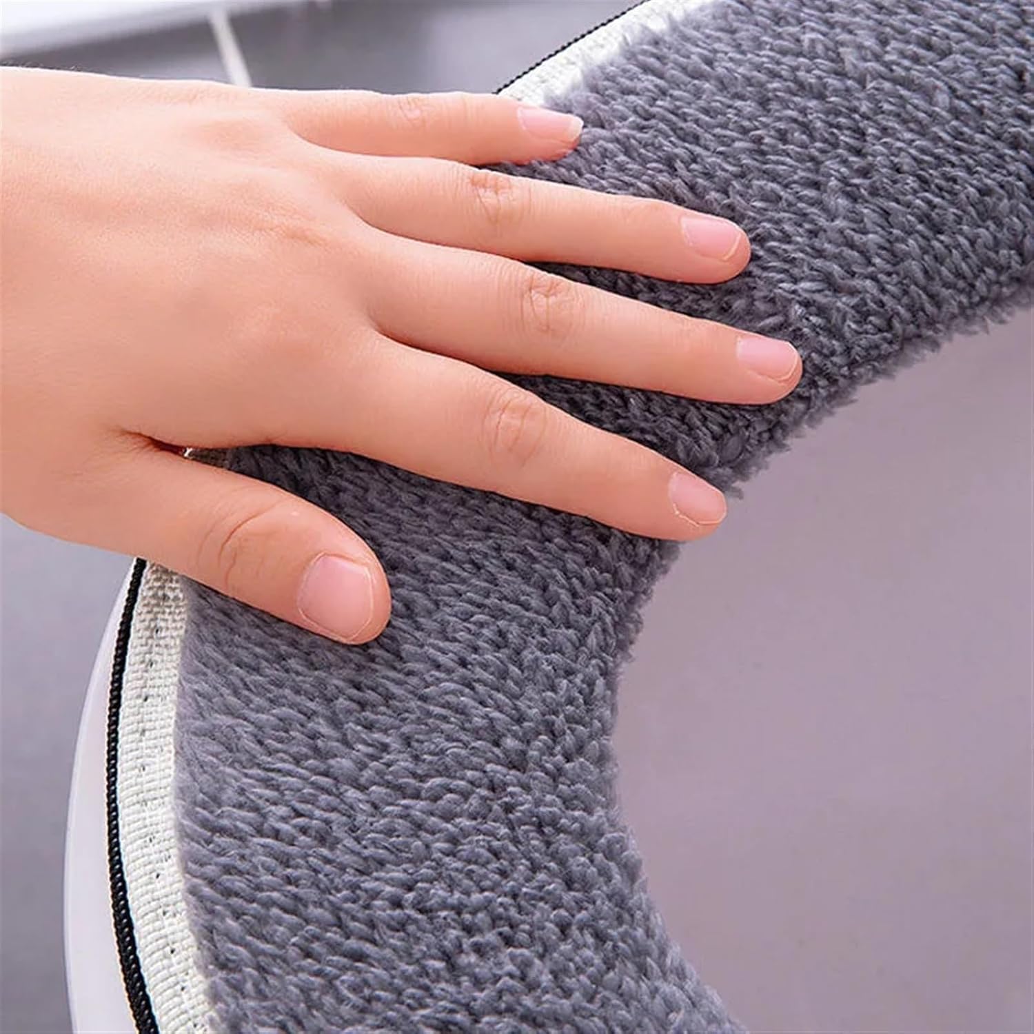 Toilet Seat Cover Soft 2 in 1 Zipper Protector WC Winter Warm Toilet Pad (Size : A2)