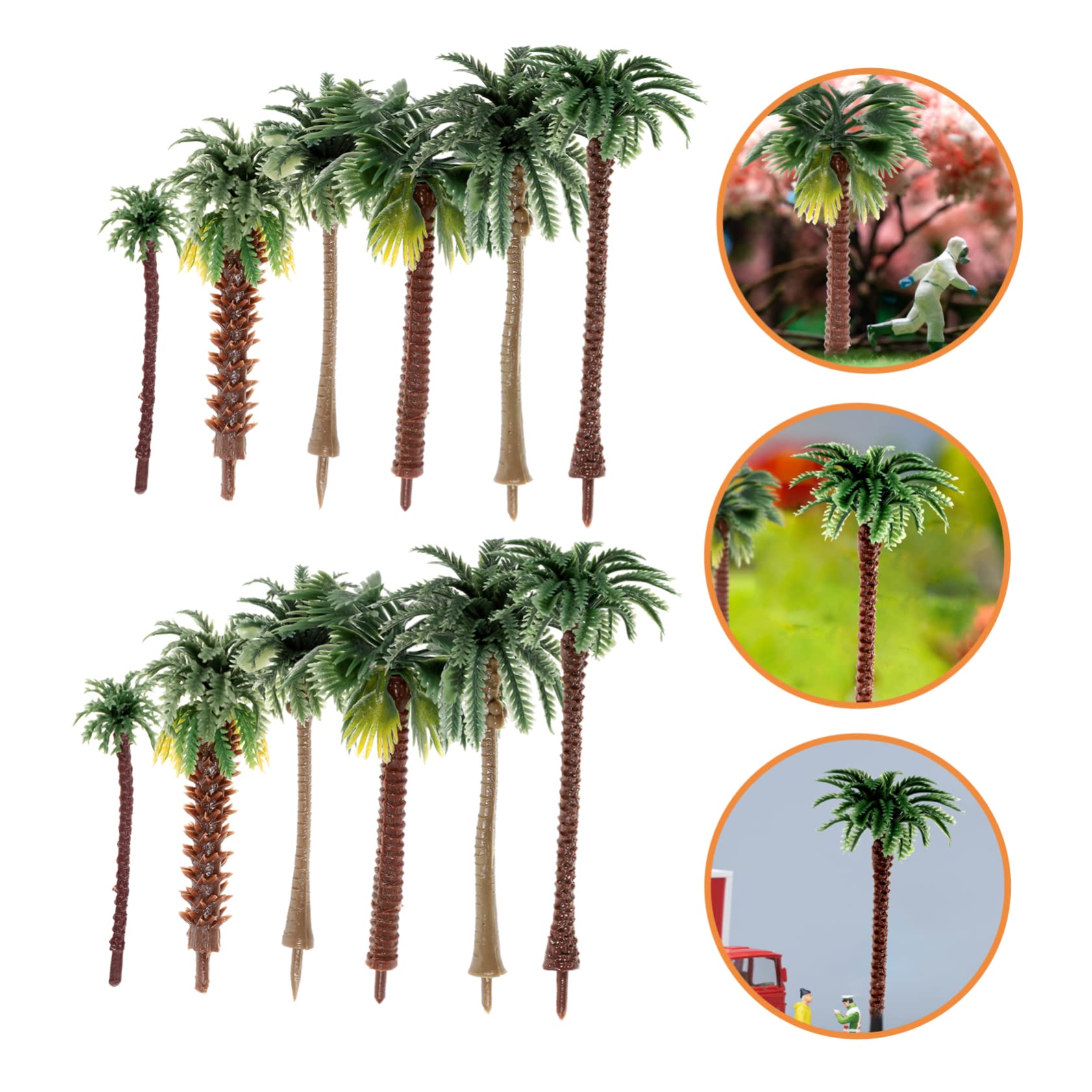 POPETPOP 120 Piezas Juego Miniárboles Arbol Artificial Árbol Diorama Arquitectura Decoración Pino Traje Verde Adorno Modelo Planta Árbol El Plastico Tridimensional