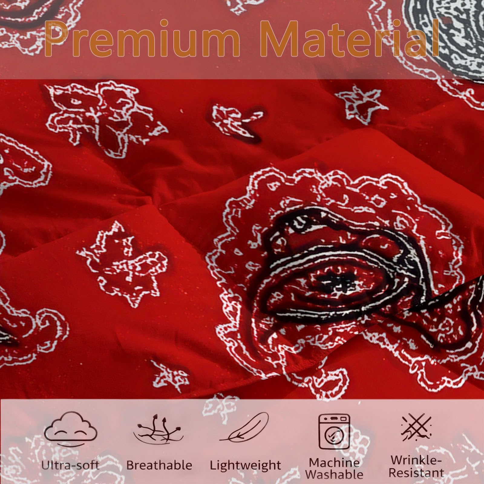 Trapunta estiva 135 x 200 cm Bambino, trapunta vintage tradizionale fiori linee, per letto matrimoniale, leggero e morbido Edredon Atmosfera rossa grigia reversibile senza fodera con 2 federe
