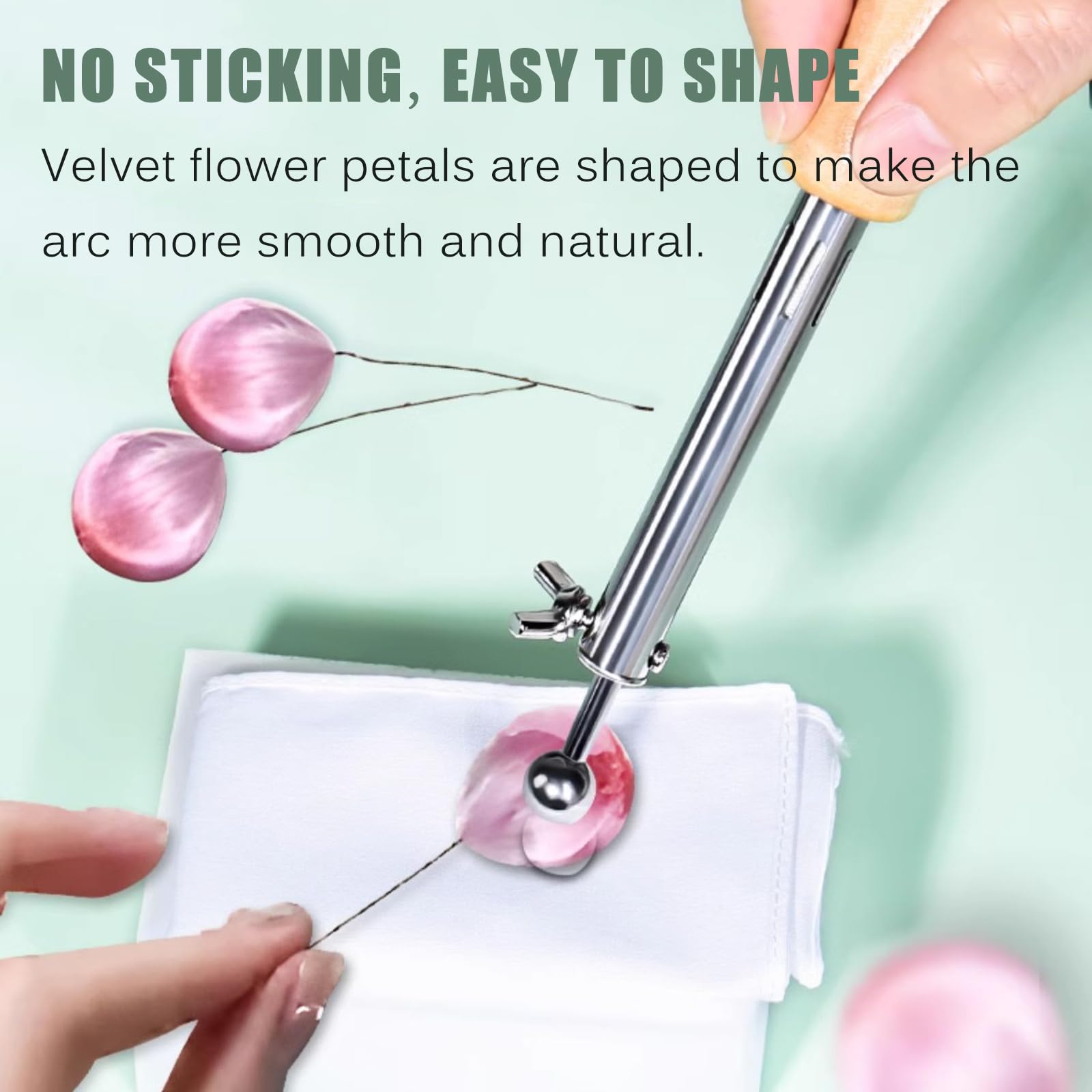 Artificial Flower Ironing Machine, DIY Cloth Fabric Flower Ironing Maker with 18 Ironing Heads, Electric Fabric Flower Maker, 200°C-480°C Adjustable Temperature, Fake Flower Making Tools Kit