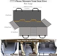 Vista 6 de Vivaglory Fundas de asiento de coche para perro, ventana visual de malla con correa adicional y hebillas, fundas impermeables y antideslizantes