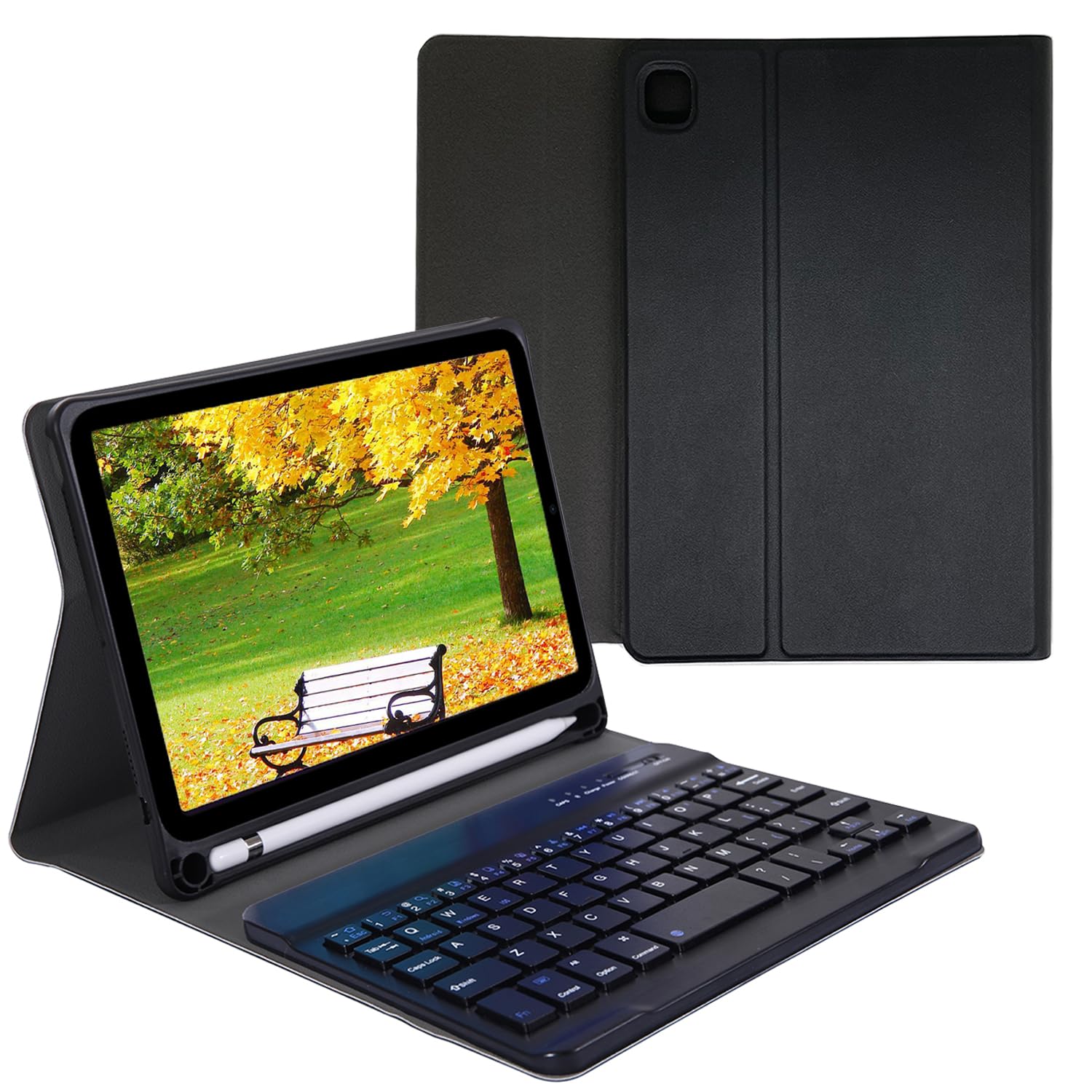 Funda Teclado para iPad Mini 2/3/4/5 7.9",Negro | Cover con Teclado inalámbrico magnético extraíble QWERTY