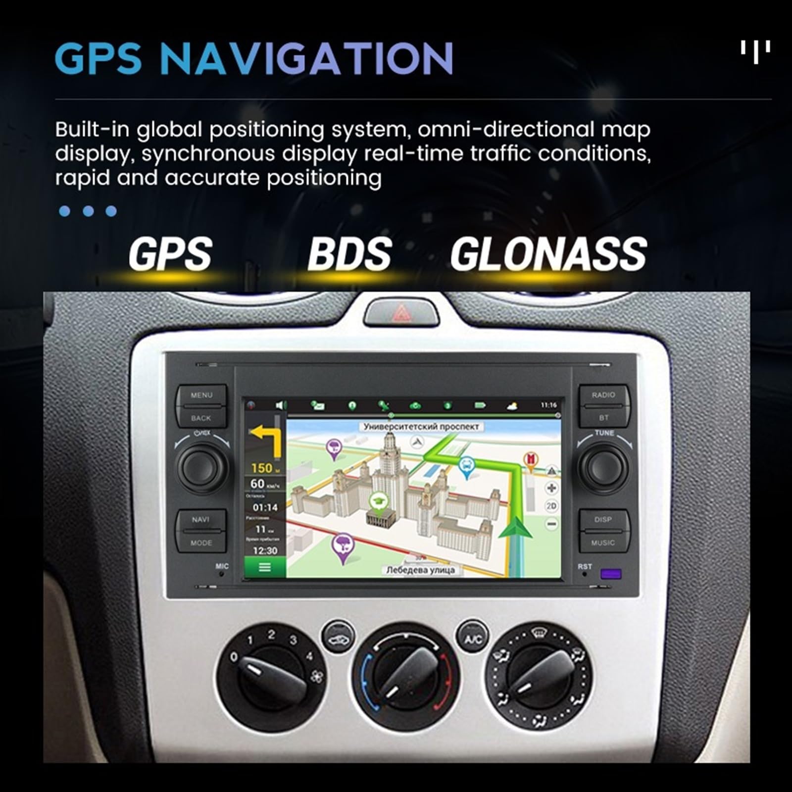 Nawigacja satelitarna Radio Samochodowe Nawigacja GPS Odtwarzacz Multimedialny(FD07S-9212-32G)