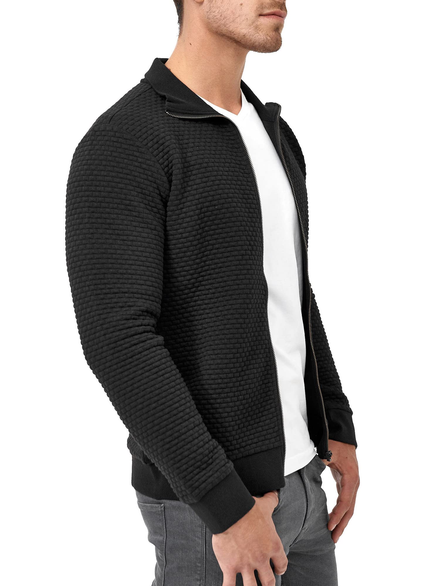 Indicode Uomini Bermie Sweat Jacket | Felpa con Collo Alto
