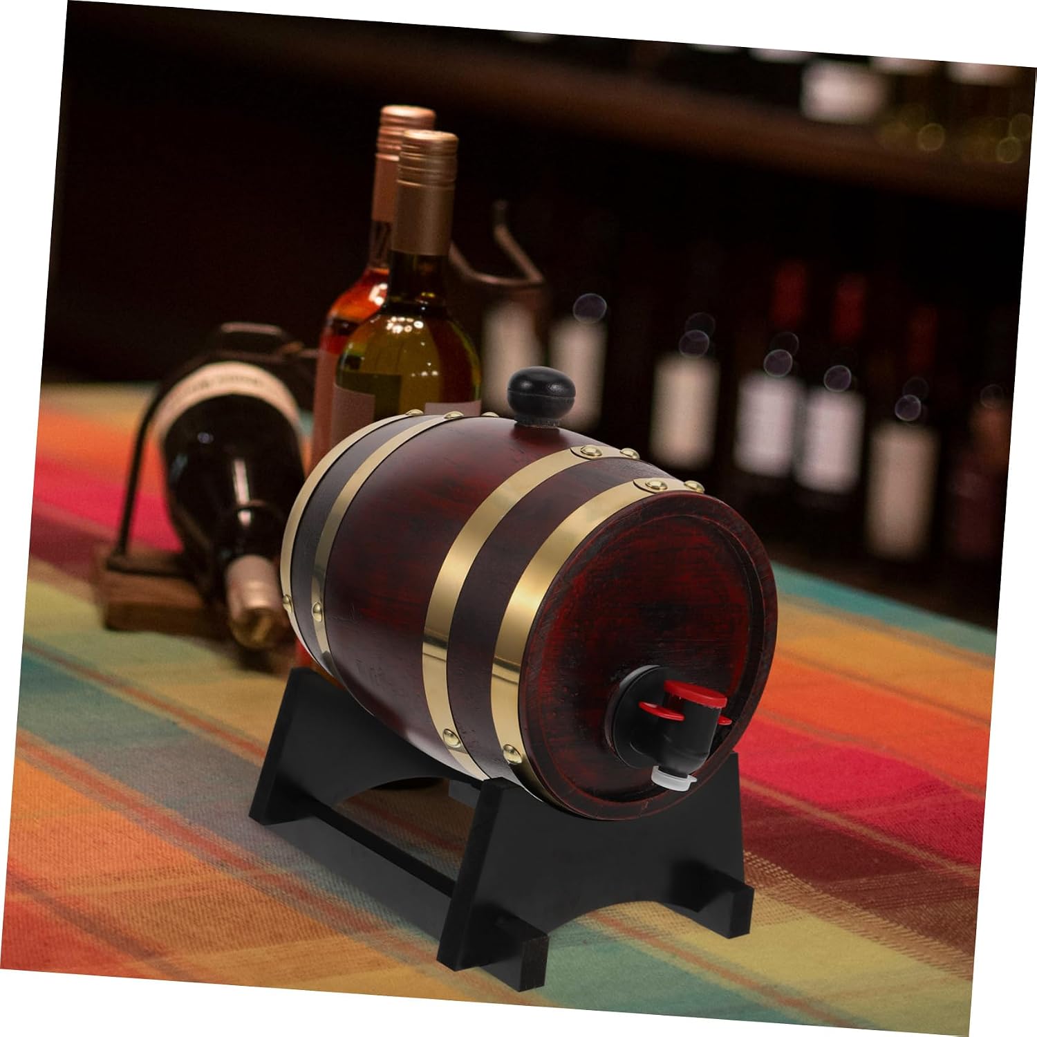 Vintage Wooden Wine Barrel 1l for Beer Aging, Bar Display Piece