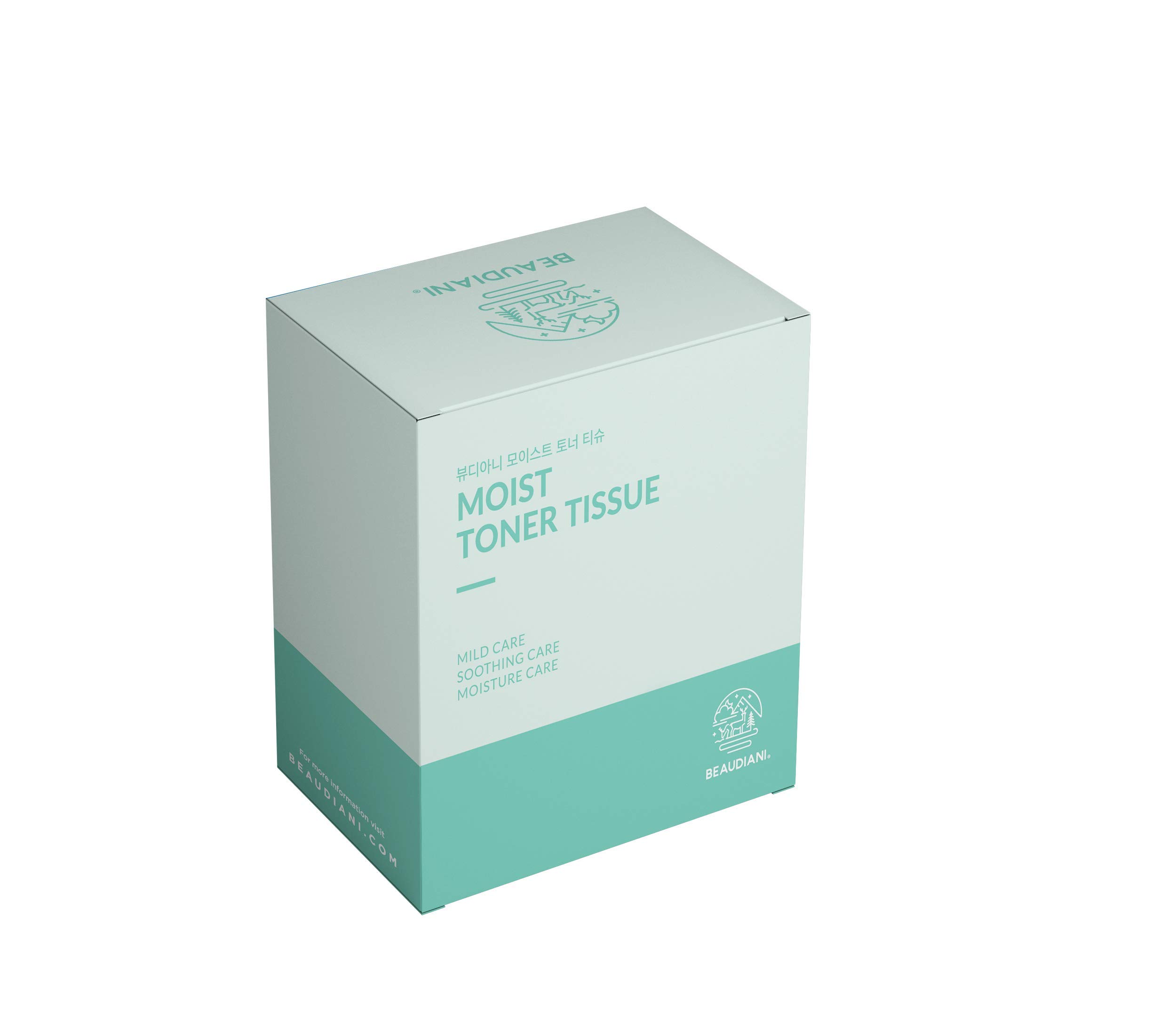 BEAUDIANI Moist Toner Tissue - Korean Skin Care Facial Pad Helps Calm Irritation, Redness - Individually Packaged For Easy Travel
