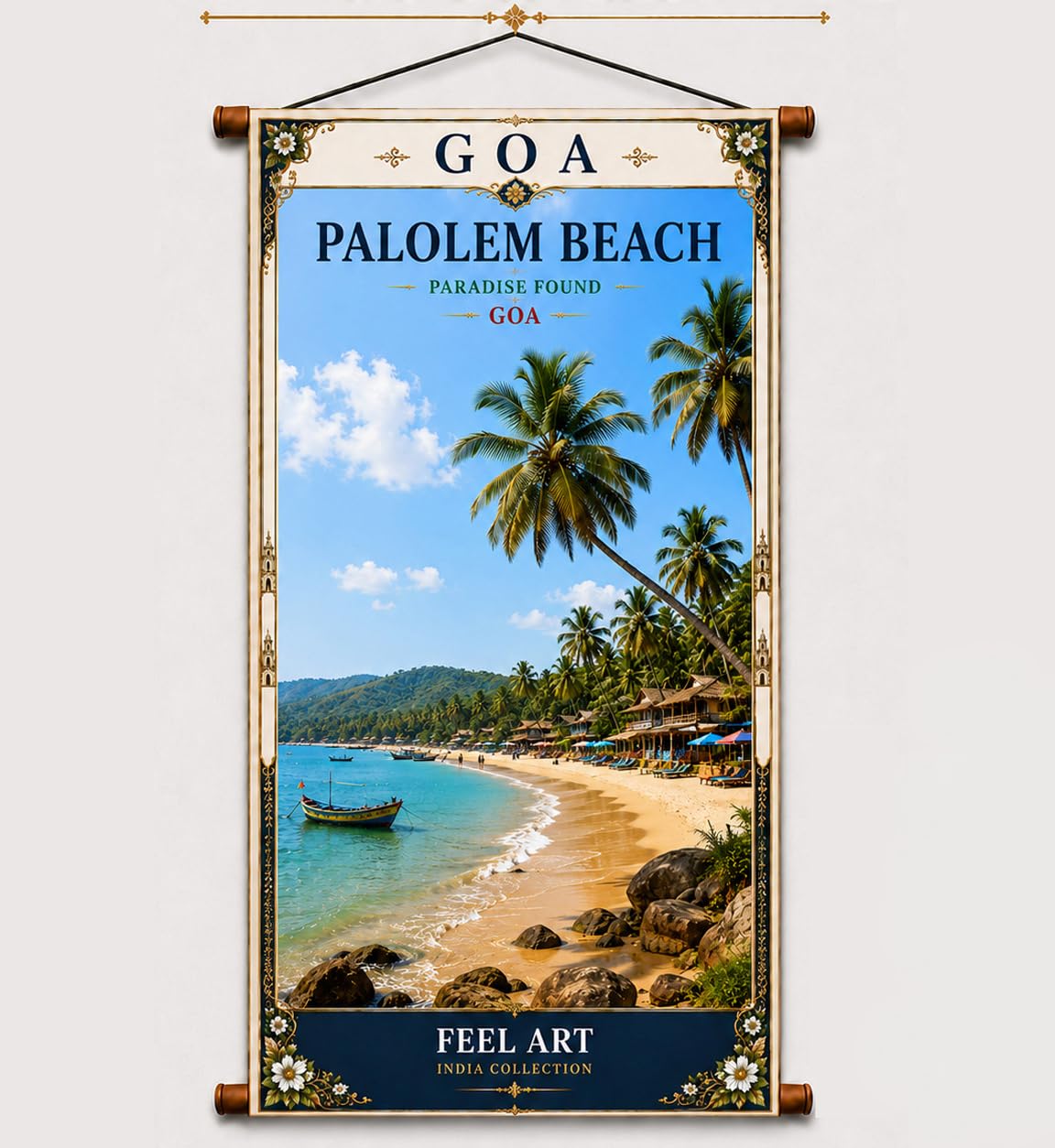 FEEL ART Palolem Beach Goa Canvas Wall Hanging | FCH63-image-46