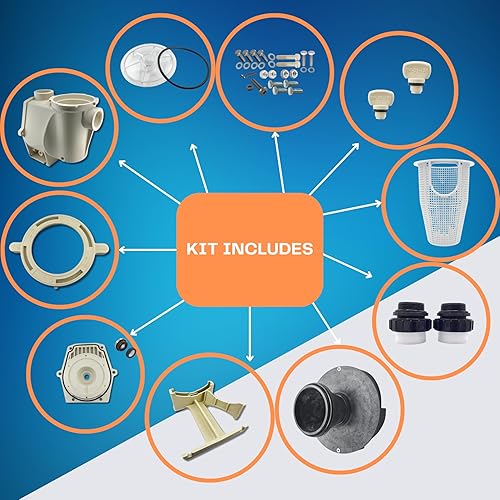 Vista 77 de Swimables Montaje completo de hardware compatible con todas las bombas de piscina Pentair Whisperflo e Intelliflo Incluye pernos de placa