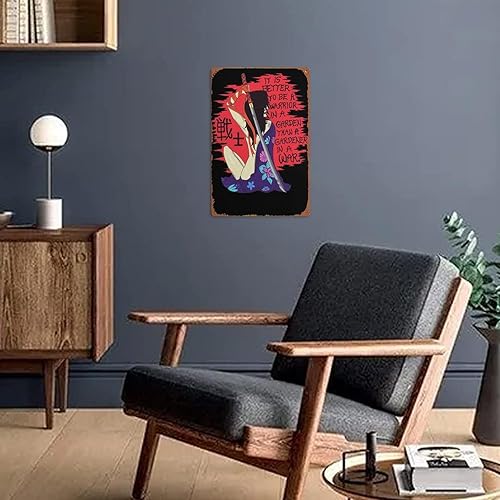 Miniatura 5 de Póster motivacional de la mujer guerrera, letrero de metal creativo, decoración de pared retro para puerta del hogar, jardín, bares, restaurantes,