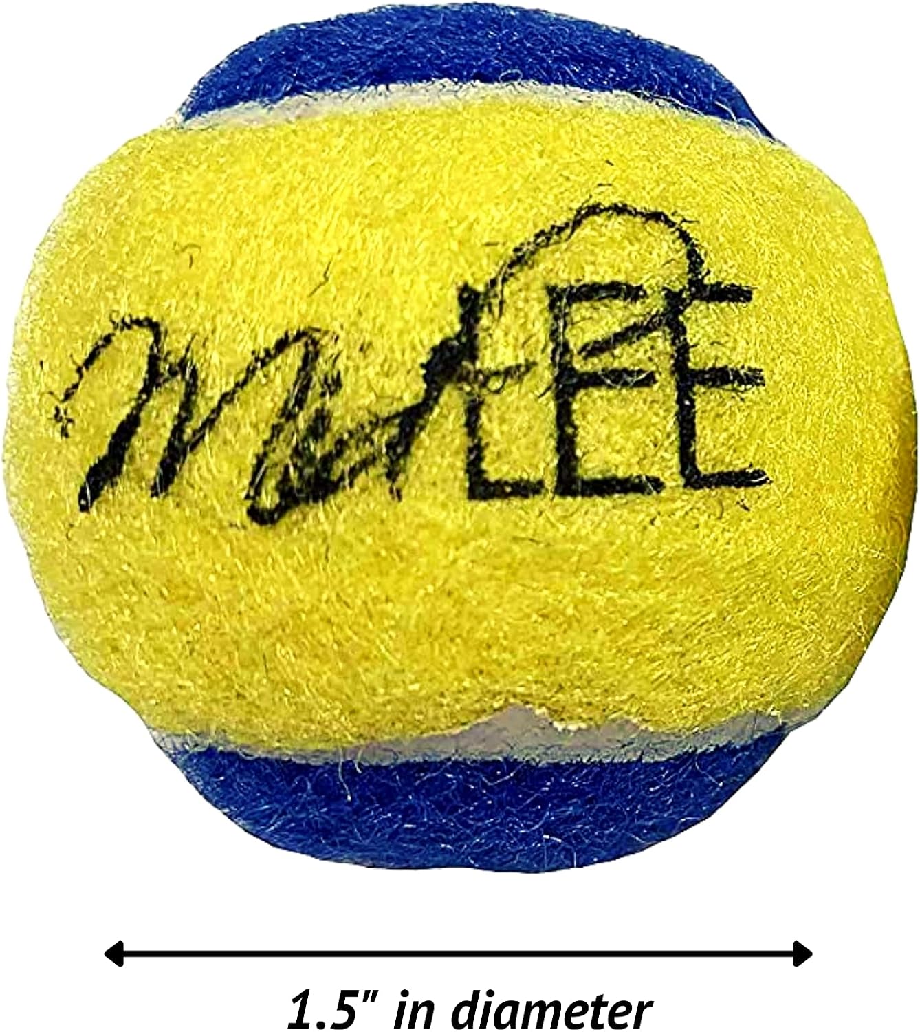 Midlee X-Small Dog Tennis Balls, 1.5", Blue/Yellow, Pack of 12 | Puppy Tiny Mini Play