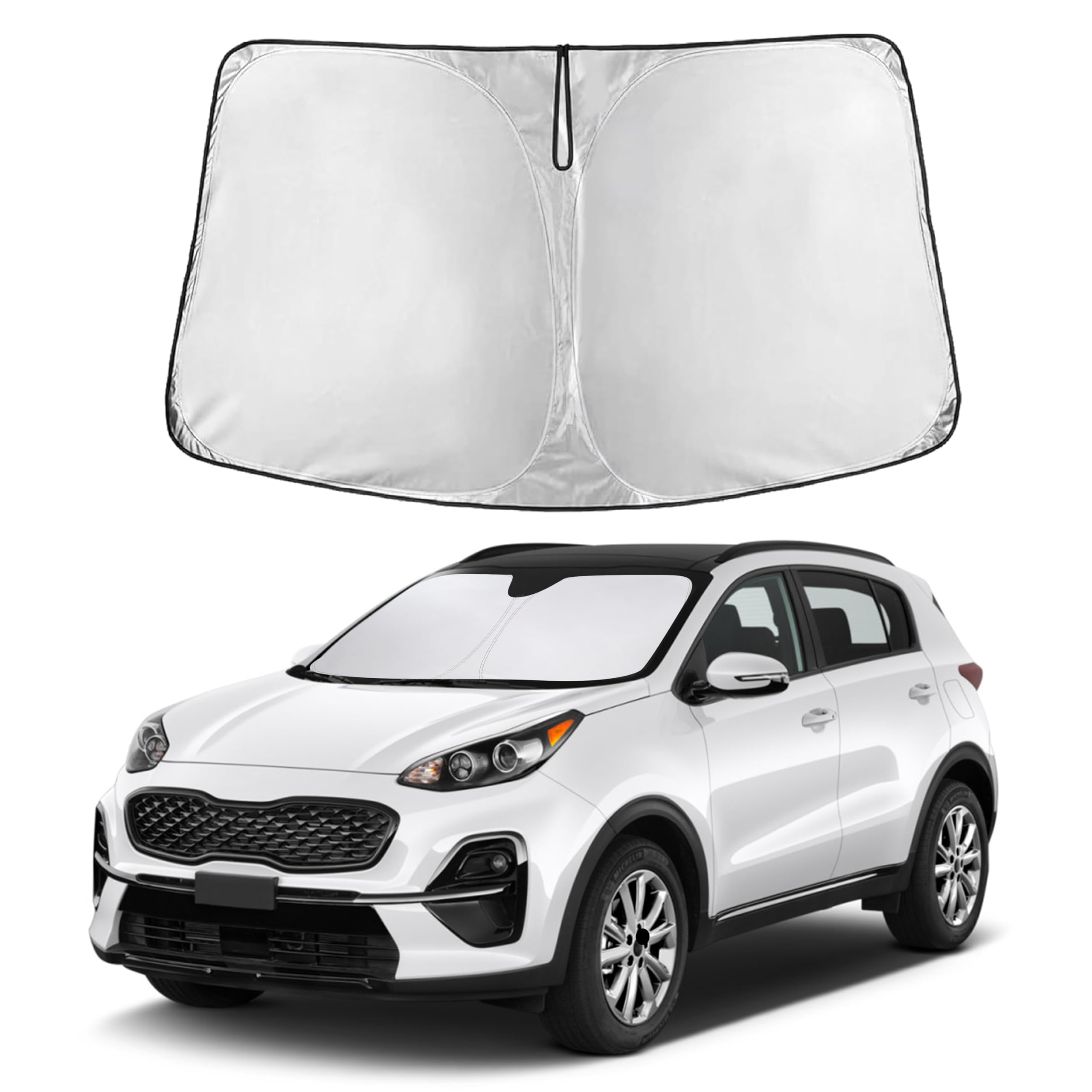 EcoNour Windshield Sunshade Compatible for Kia Sportage 2017-2020 2021 2022
