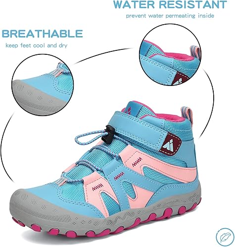 Miniatura 2 de Mishansha Botas de senderismo unisex para niños, antigolpes y antideslizantes, para uso al aire libre