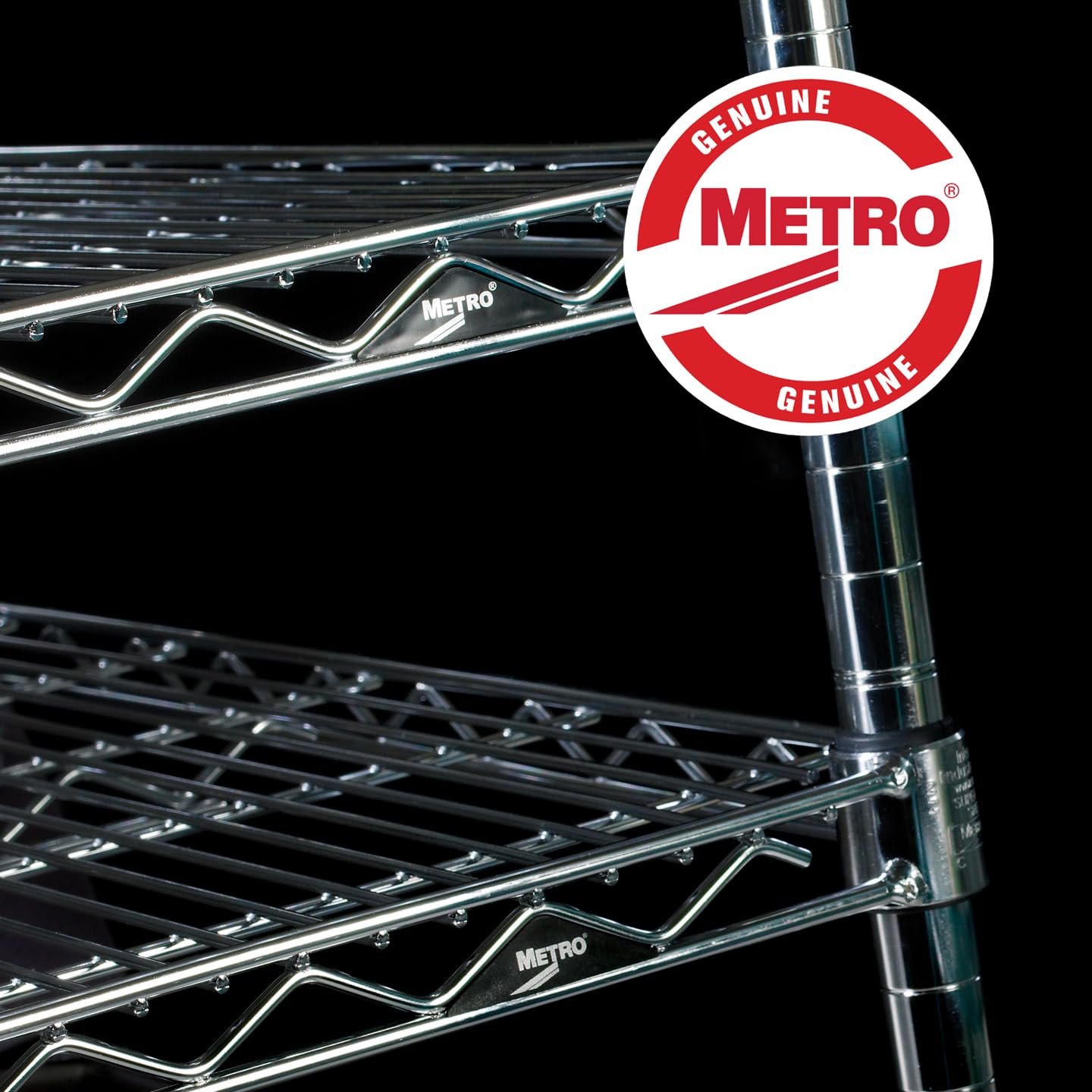 Metro EZ1836NC-4 Super Erecta przemysłowa półka druciana 4-półki pakiet wygodny, chrom, 45 cm x 91 cm x 194,5 cm
