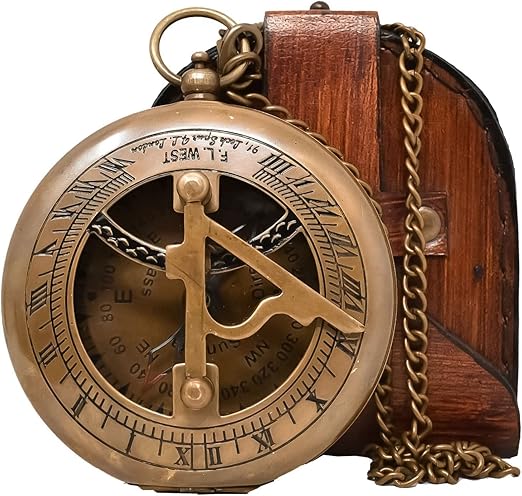Amazon.com: Antique Vintage Sundial Compass - Unique Gift for Men ...