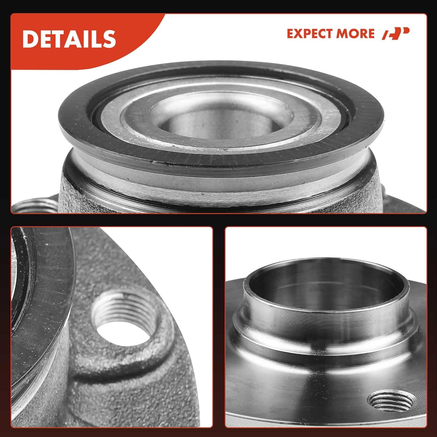 A-Premium 2 x Rear Wheel Bearing and Hub Assembly Compatible with Audi Volkswagen - 2006-2021 - A3, Beetle, E-Golf, Golf, Golf R, GTI, Rabbit, Jetta