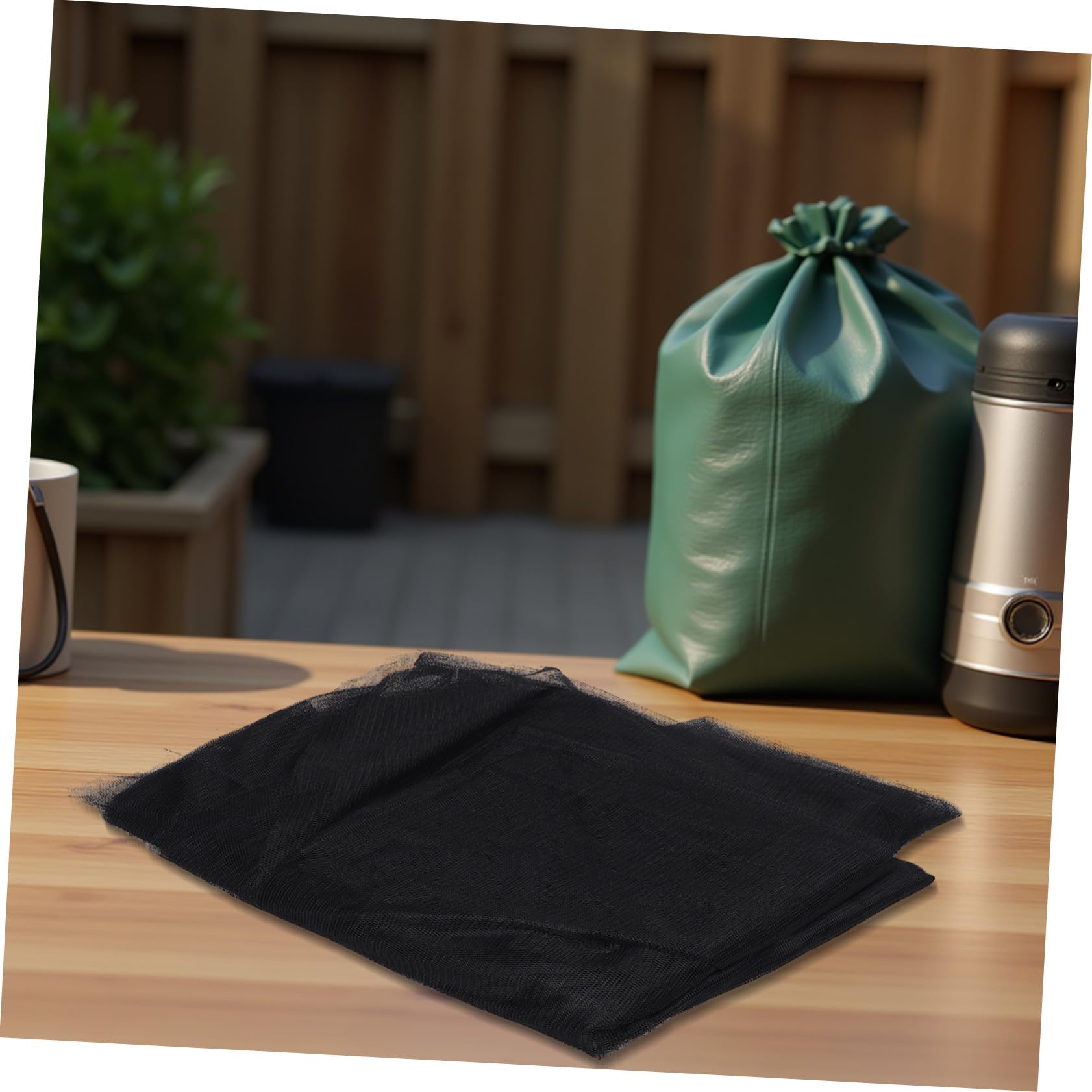 PRETYZOOM 3 Pezzi zanzariera da esterno reti da campeggio all'aperto Schermata a maglie zanzare per patio rete da rete da patio mesh zanzare poliestere Nero
