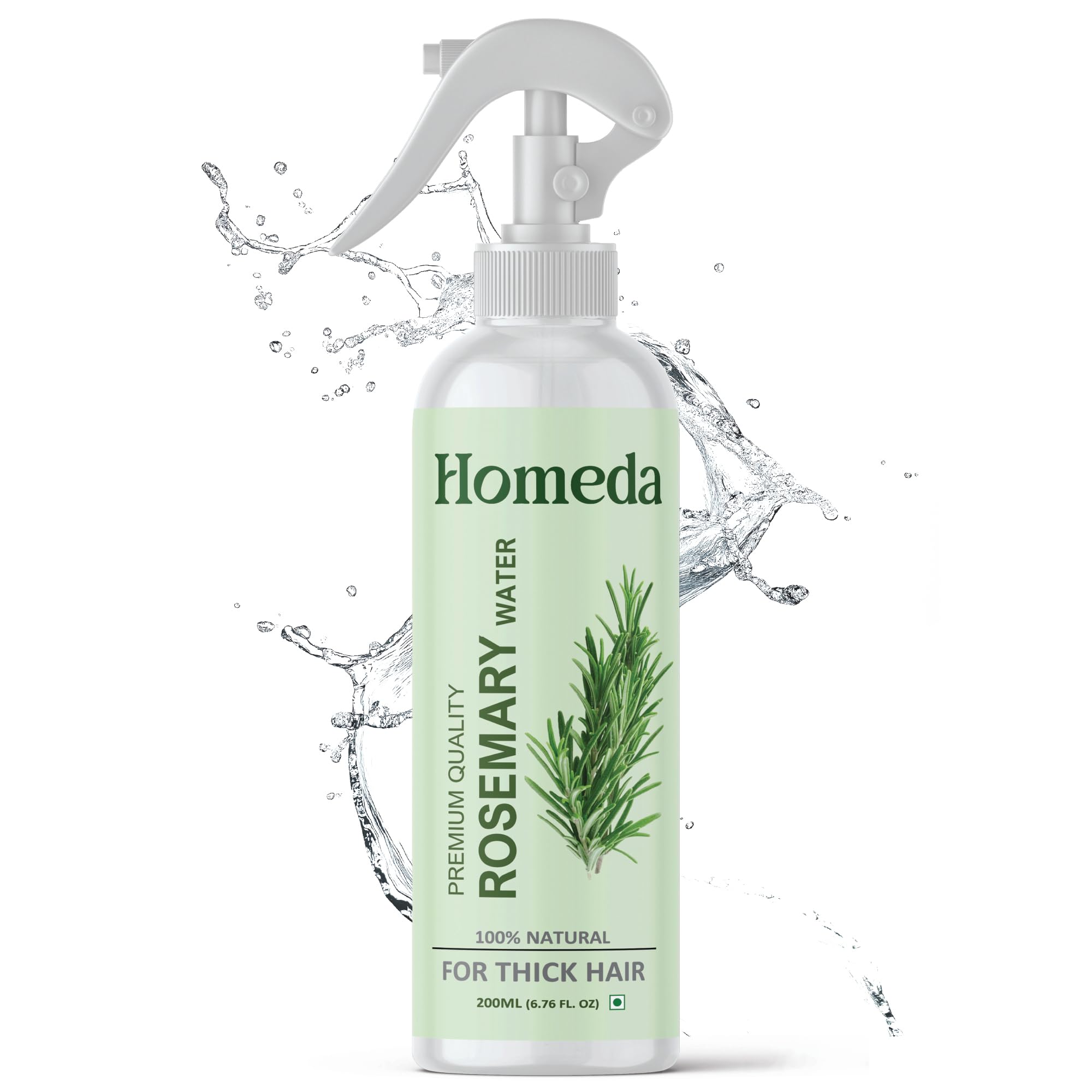 Homeda Rosemary Hair Spray, Rosemary Water for Hair Growth, Rose Mary Water Spray, Roj Meri Hydrosol, Rose Merry Mist with Spray Bottle, Roseberry Steam Distilled Reviver 100% Pure Natural (200 ml)-image-16