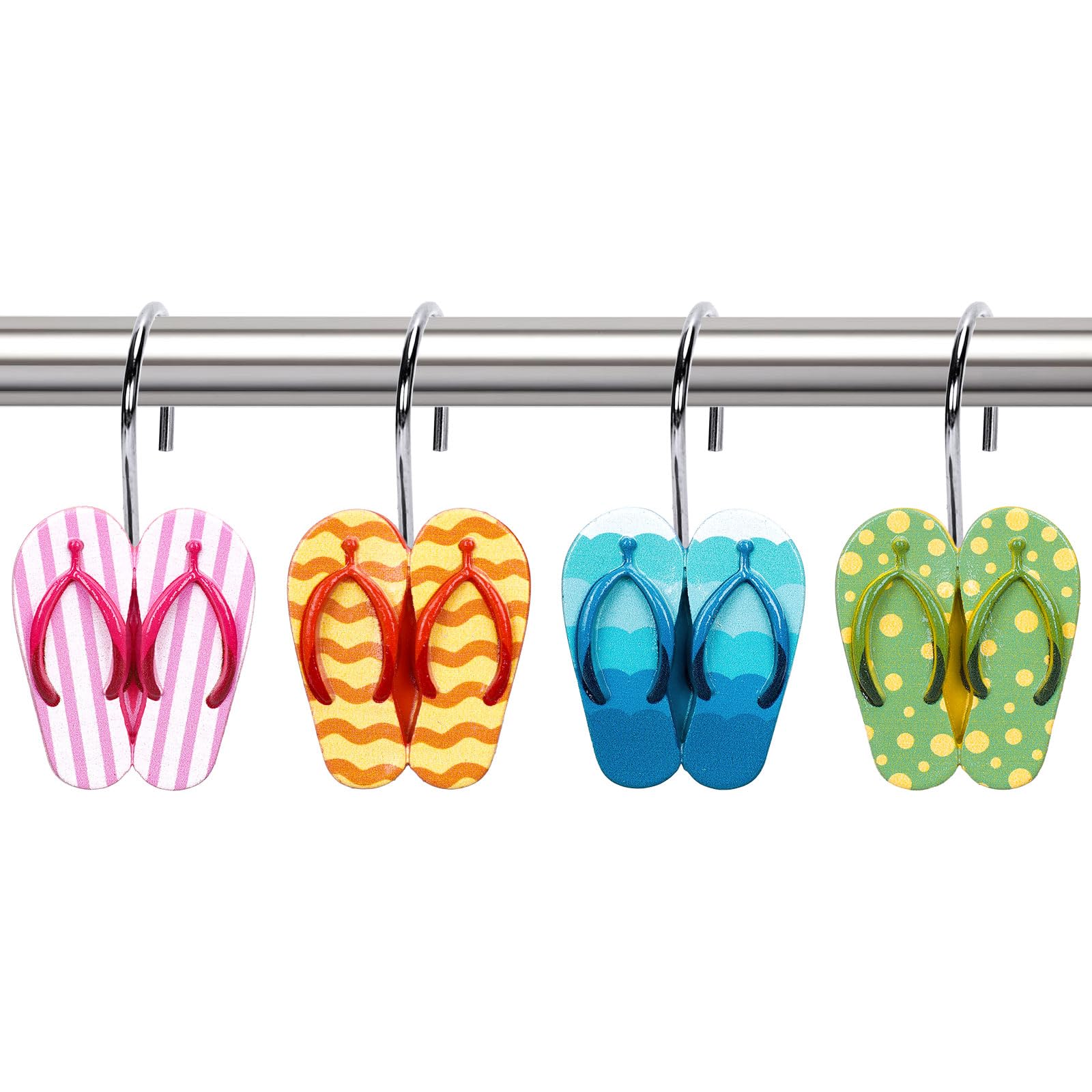 Ganchos para colgar cortinas Whaline con motivos de resina de playa y océano para dormitorio