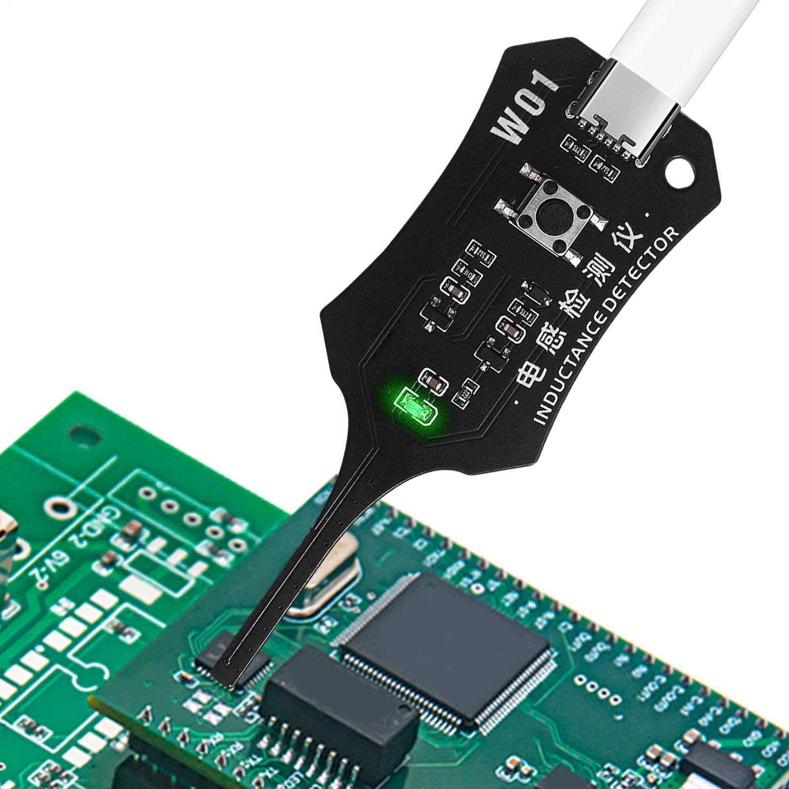 Inductance Tester, High Sensitivity Electronic Detector Tool, Circuit Board Inductor Tester for Car Workshop Home Automotive Electronics Motherboard Computer Bench Testing Measurement Use