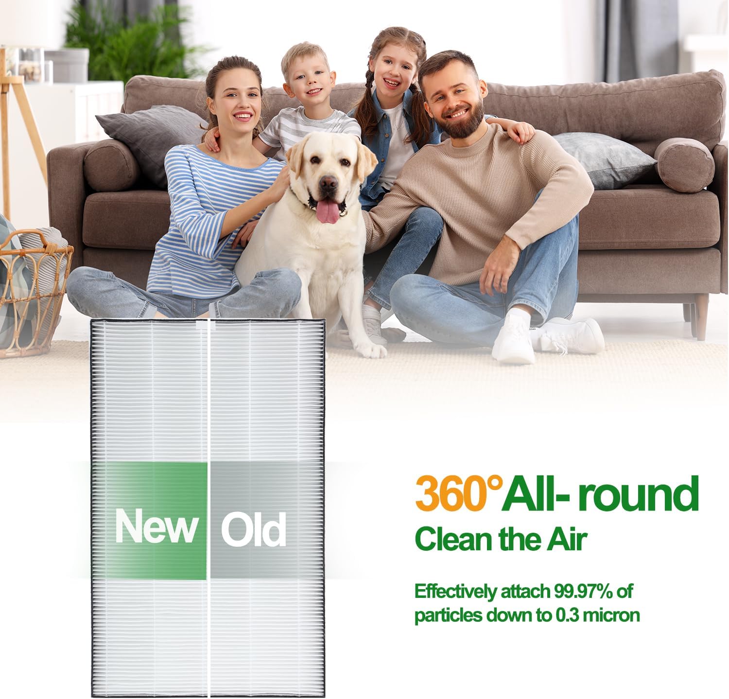 2 Pack KC-860U Replacement Filter Compatible with Sharp Air Purifier FZ-C150HFU - Image 5