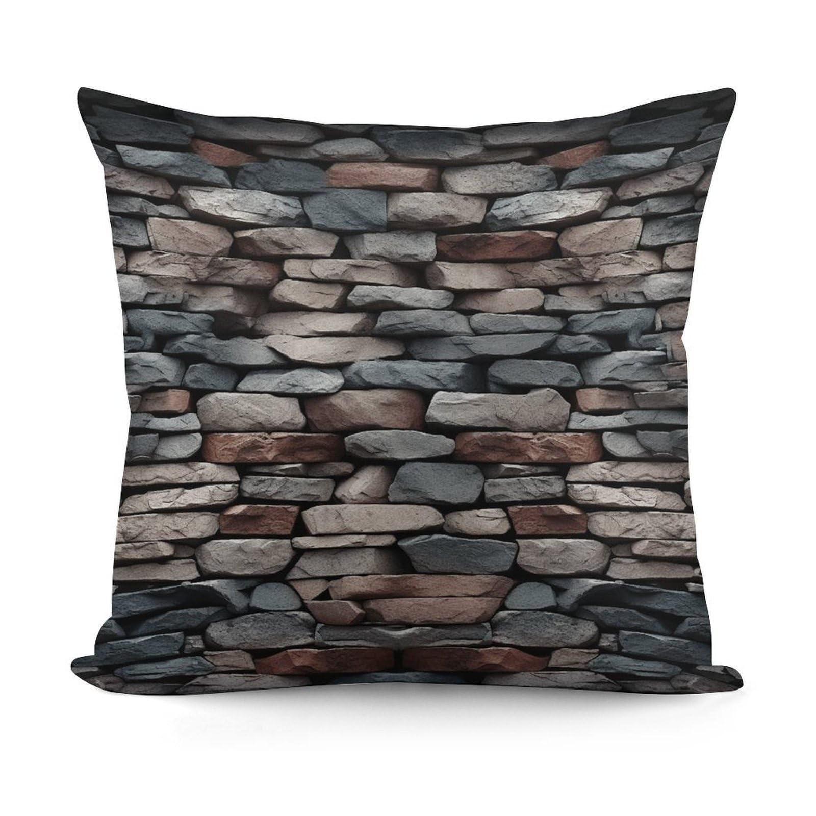 Adfgyerh Style Stone Decorative Pillow Covers, Throw Pillow Covers Soft For All Seasons, Pillowcases For Couch Living Room Sofa Bedroom 18X18 Inch