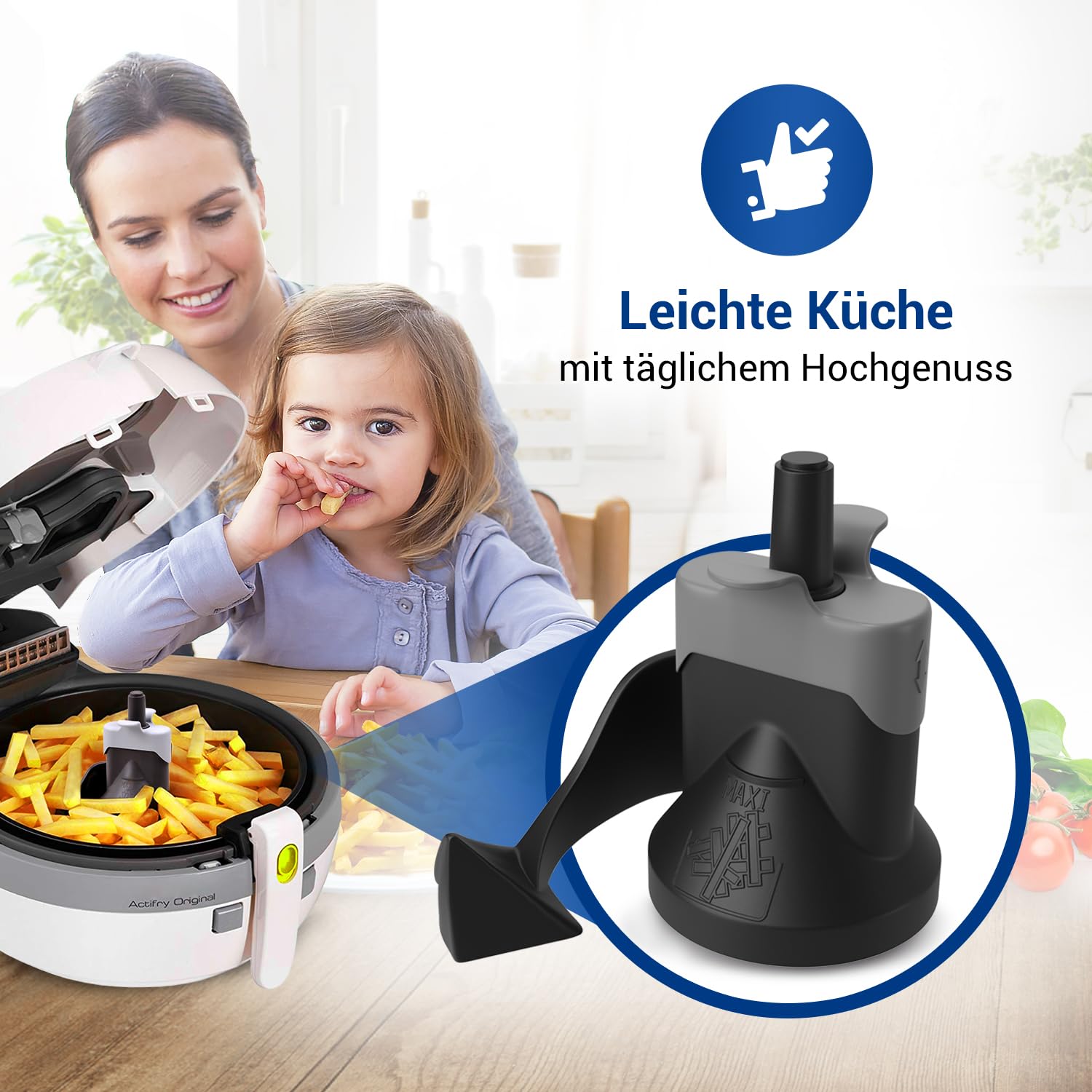VIOKS Mieszadło do Frytkownicy Actifry Tefal FZ70, FZ71, GH80, AL80, AG71/ Zamiennik modelu Tefal Actifry SS-990596