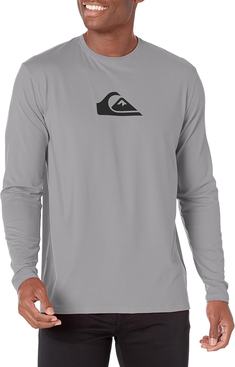 Quiksilver Mens Quiksilver Men's Solid Streak Long Sleeve Rashguard UPF 50 Sun Protection Surf Shirt