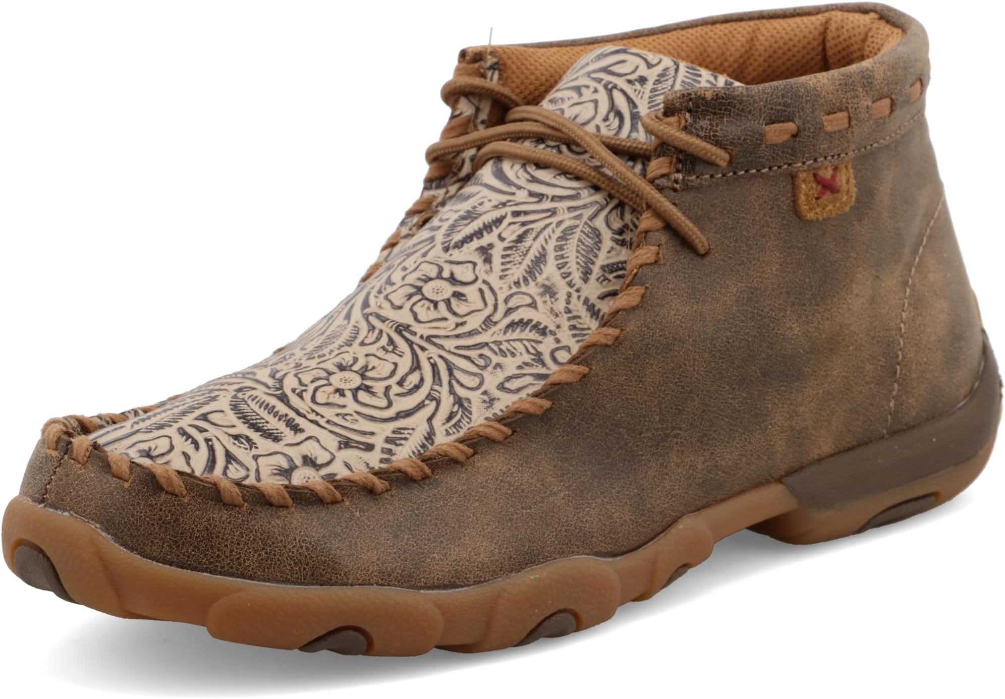 Women's Chukka Driving Moc, Moc Toe, Bomber & Nude Print, 7 M