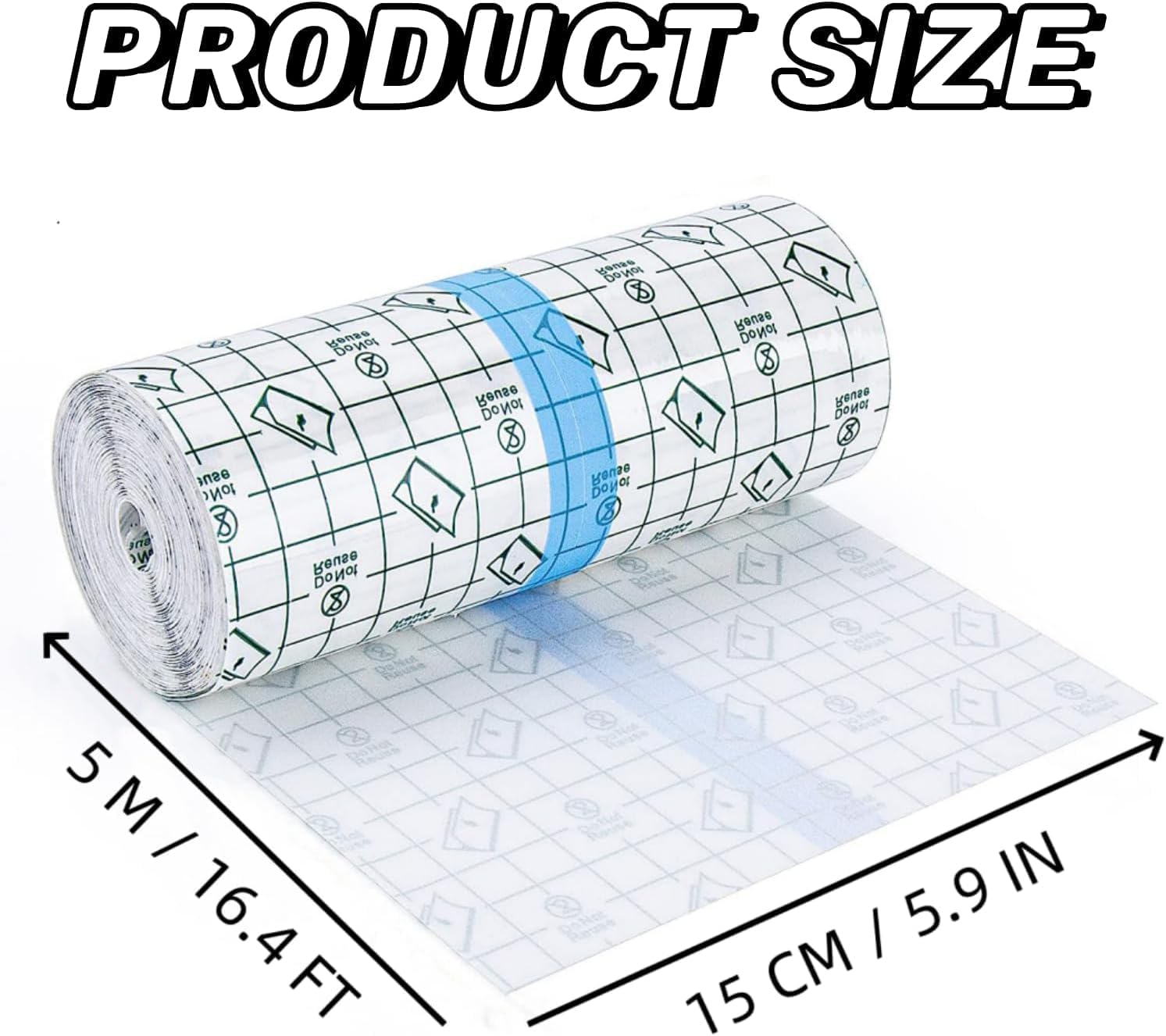 ANAMPION Tattoo Aftercare Waterproof Bandages 6"x5 Yard Second Skin Bandage image 2