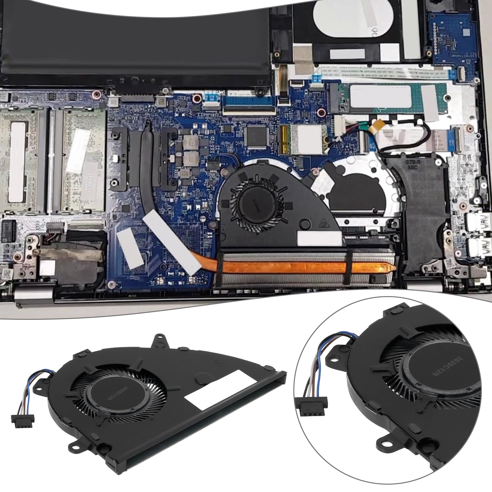 ECSiNG 1Pc 4-Pin CPU Cooling Fan Parte di Ricambio L25584-001 NS85B00-17K24 Compatibile con HP Pavilion 15-CS 15-CW Series Laptop