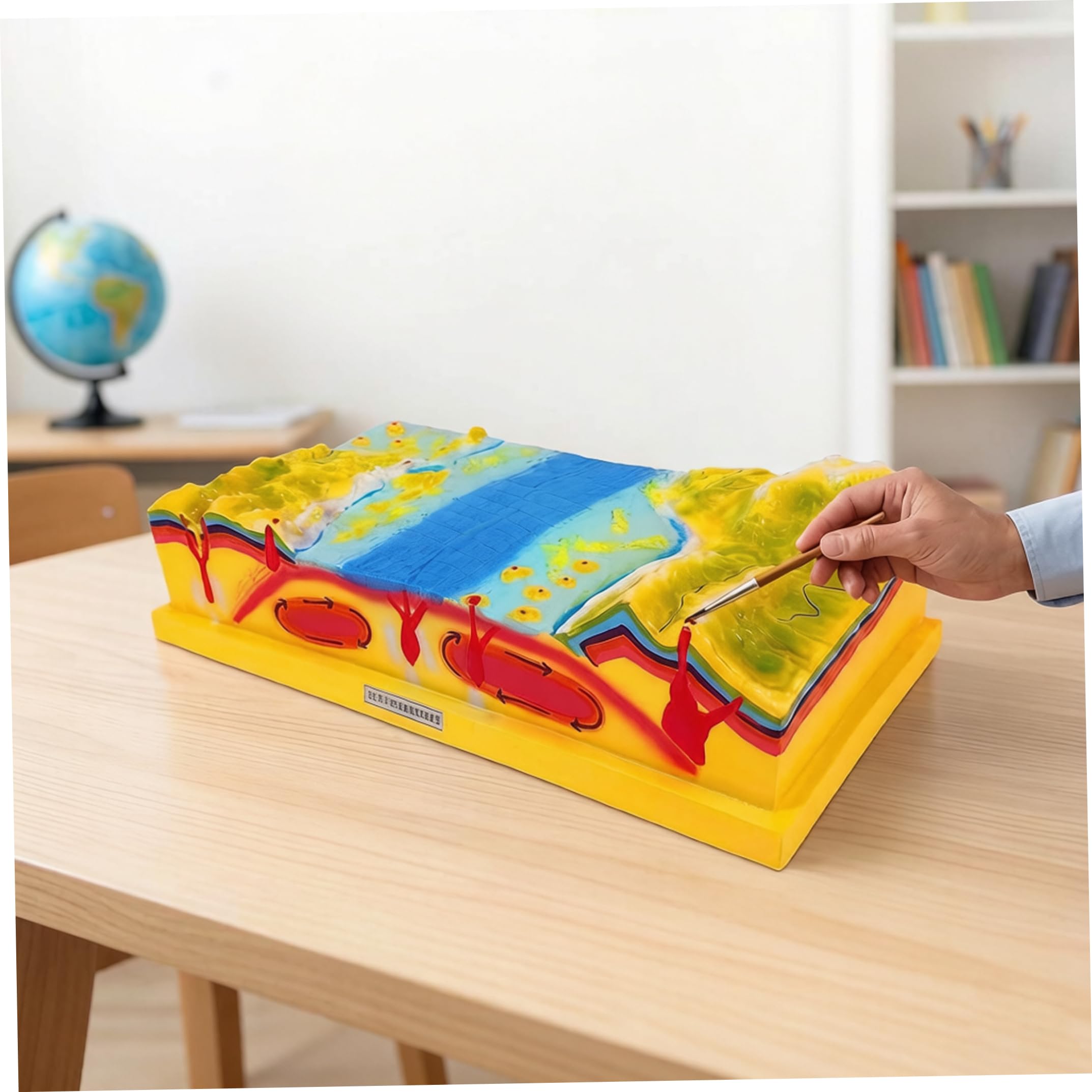 Modelo de tectónica de Placas 3D, Modelo de enseñanza de geografía de Resina para educación científica en el hogar en el Aula, Kit 3D de Placas tectónicas