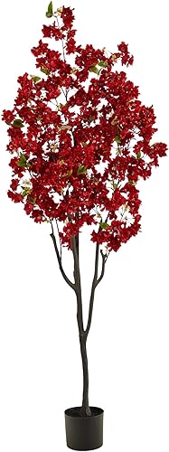 Árbol artificial de flor de cerezo de 6 pies negro